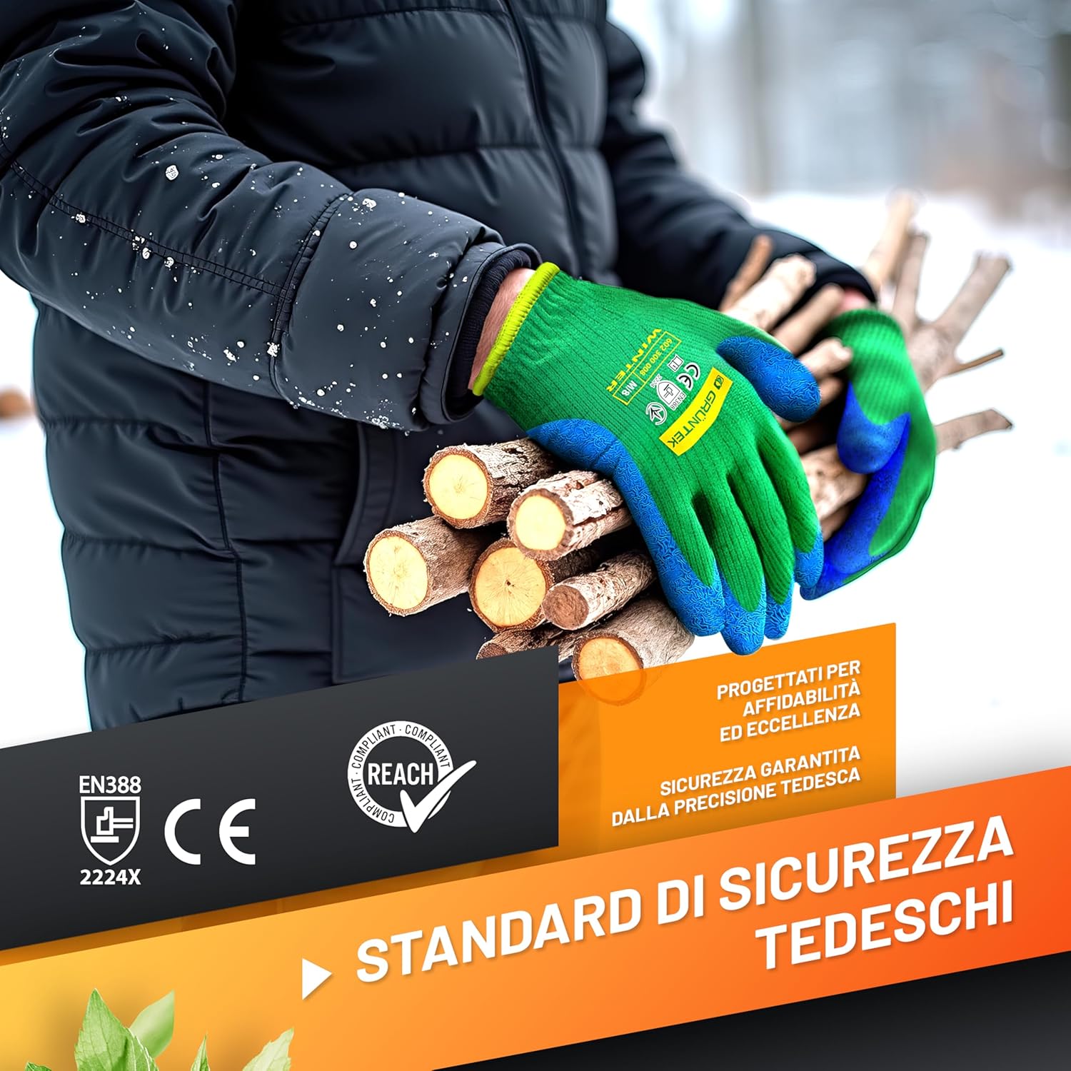 Thumbnail 4 de GRÜNTEK Guanti Giardinaggio Invernali 4 paia