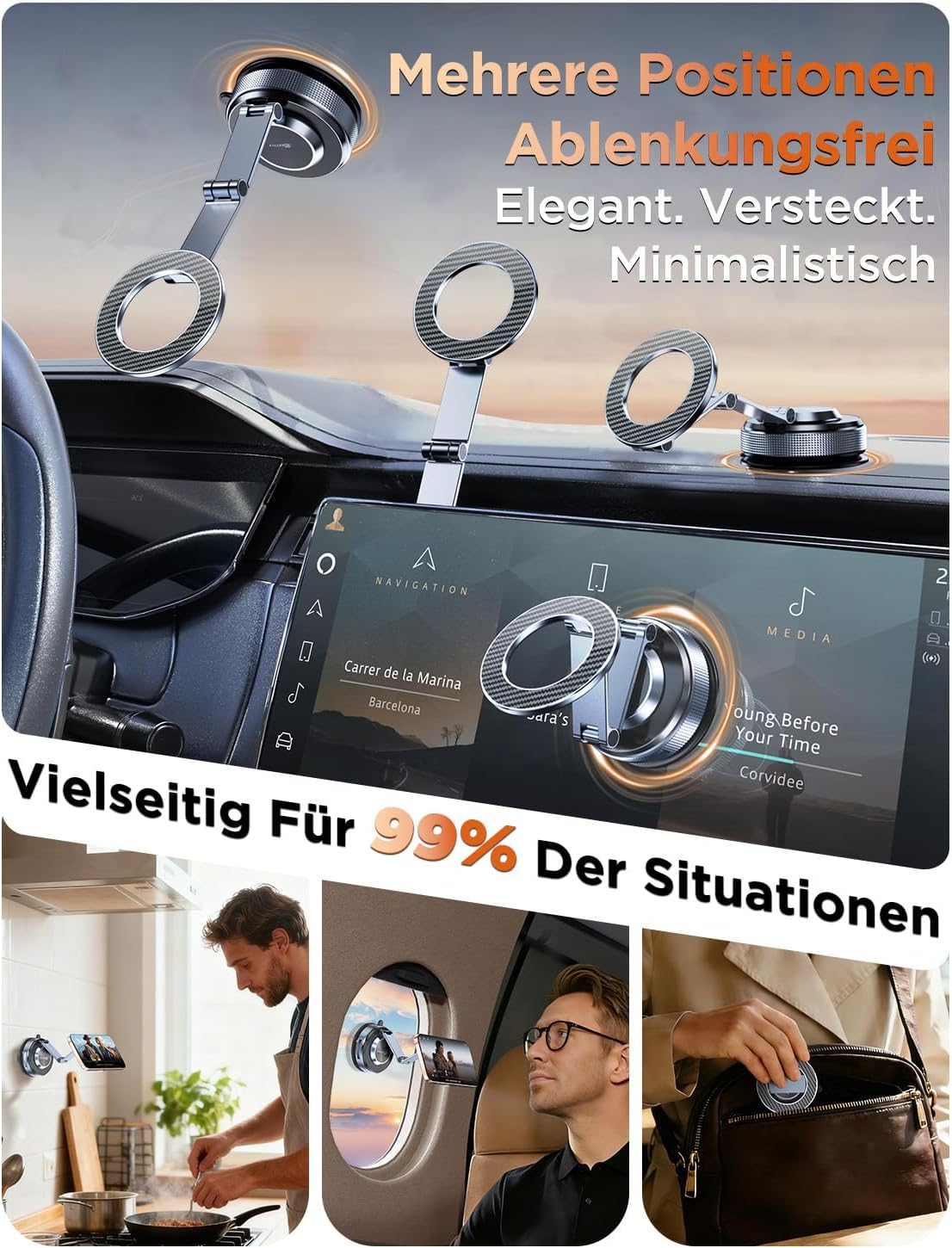 Thumbnail 1 de MSXTTLY Vmag S3 Magnetische Auto‑Handyhalterung