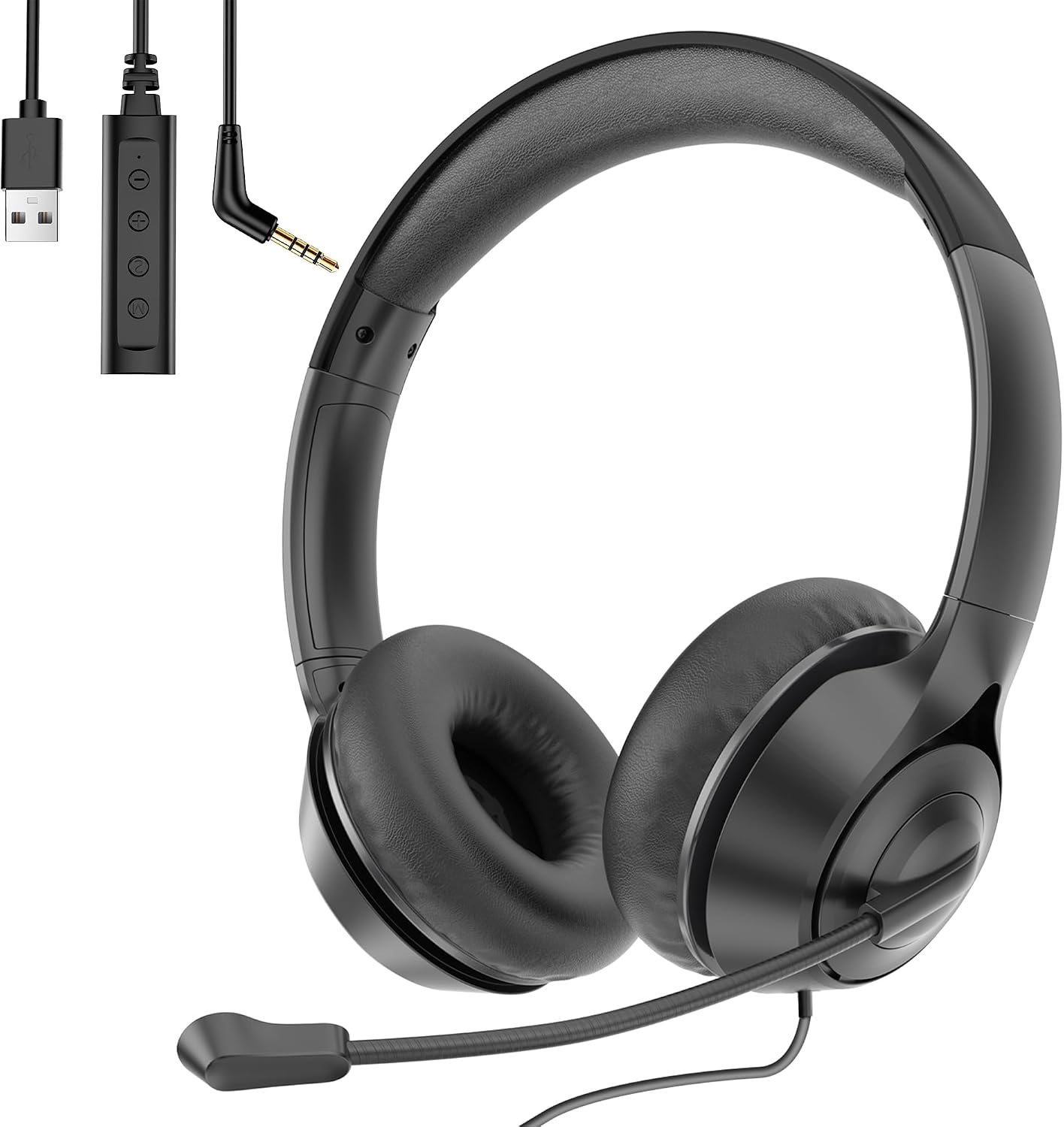 Detalle de Rebocico USB headset 2-in-1 for calls