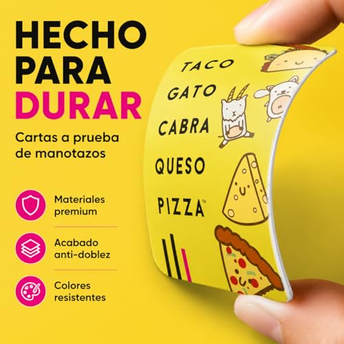 Detalle de Ludilo Taco Gato Cabra Queso Pizza: juego de cartas para 3–8 jugadores