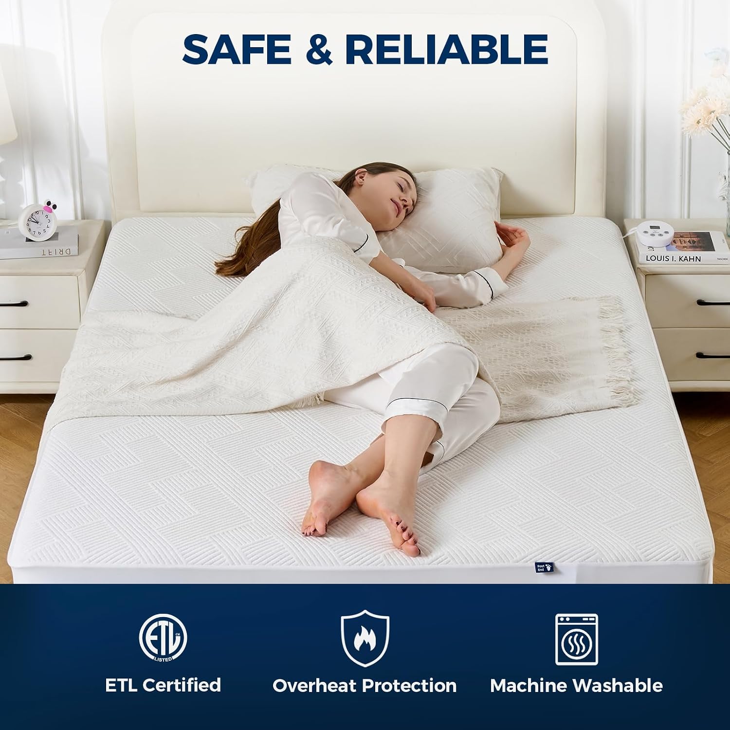 Thumbnail 6 de Kozyus HLMP-ALN-HYT-F Heated Mattress Pad, Full/Double, 10 Heat Settings