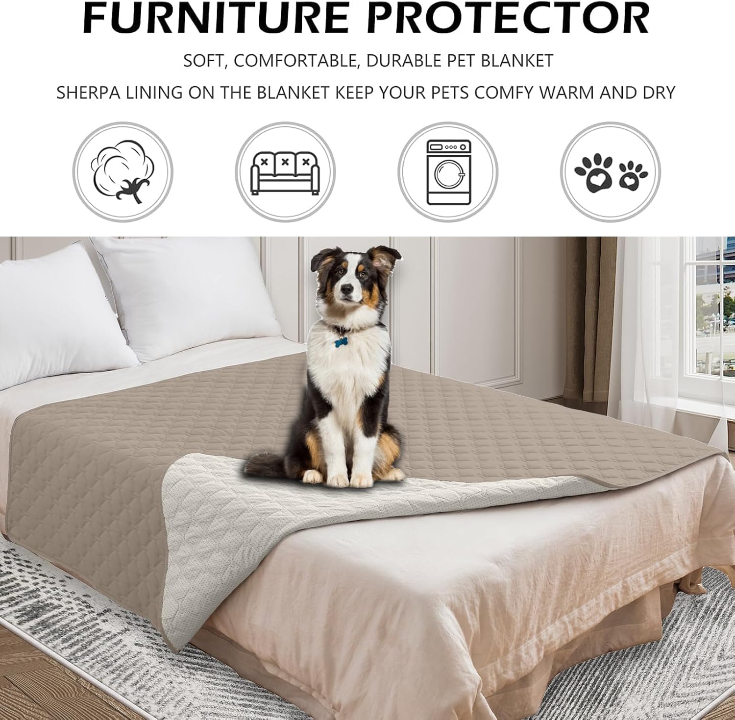 Thumbnail 6 de GEBIN Coperta Impermeabile per Cani 173x208 cm