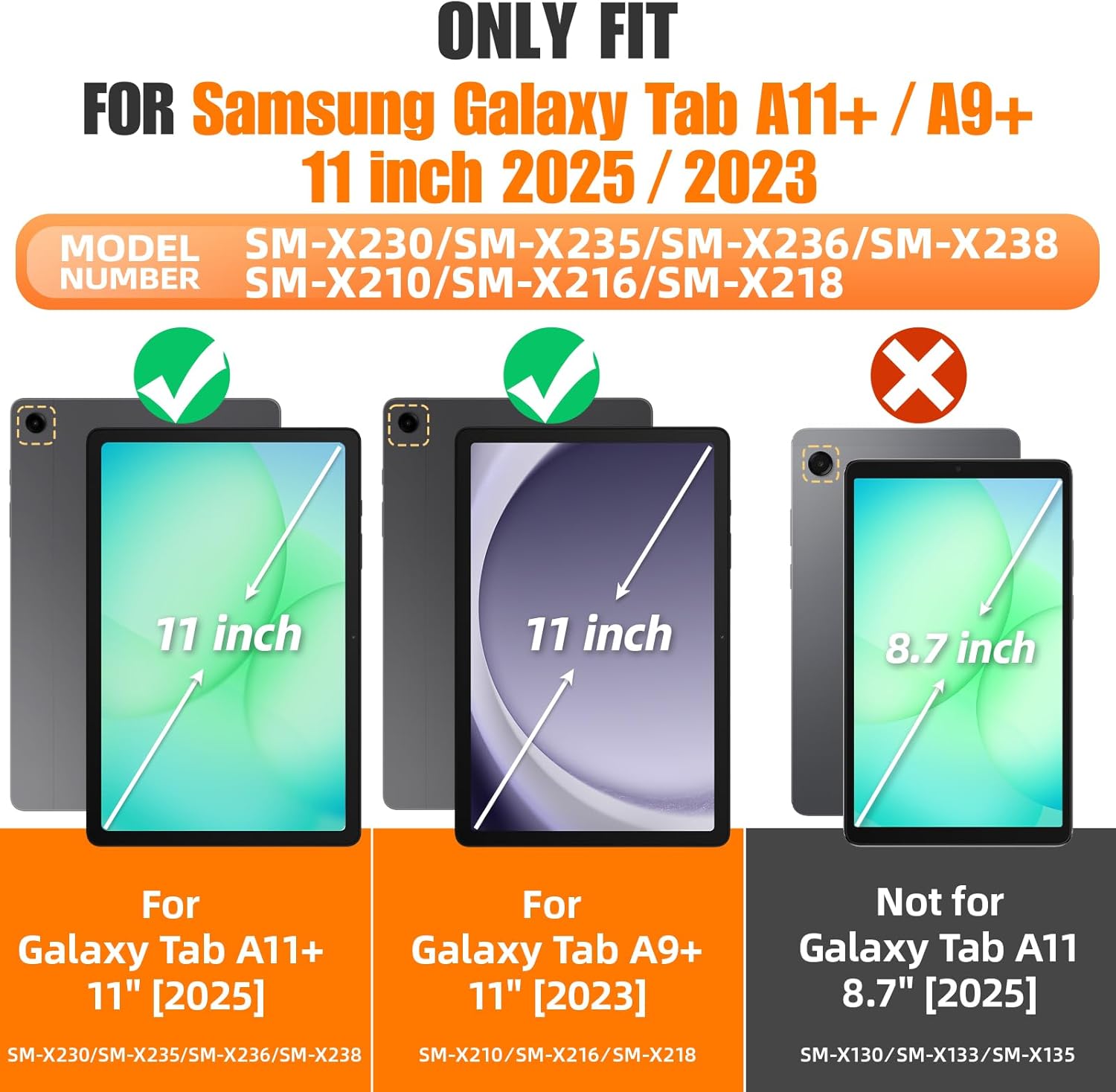Thumbnail 6 de SEYMAC stock Case for Samsung Galaxy Tab A11+ Plus / A9+ Plus 11" (2025/2023) in Pink+Beige
