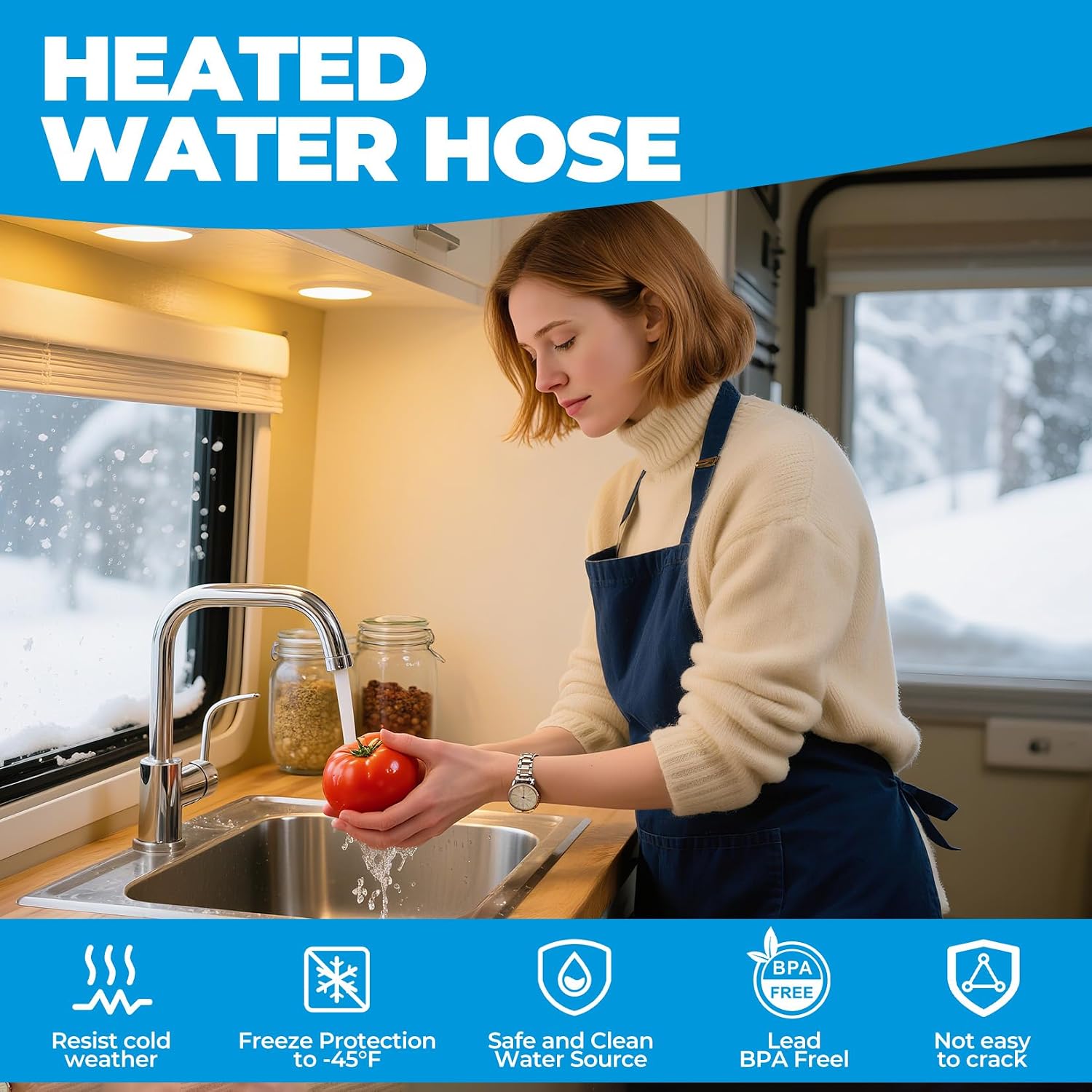 Thumbnail 3 de Bipeoo 30FT heated water hose