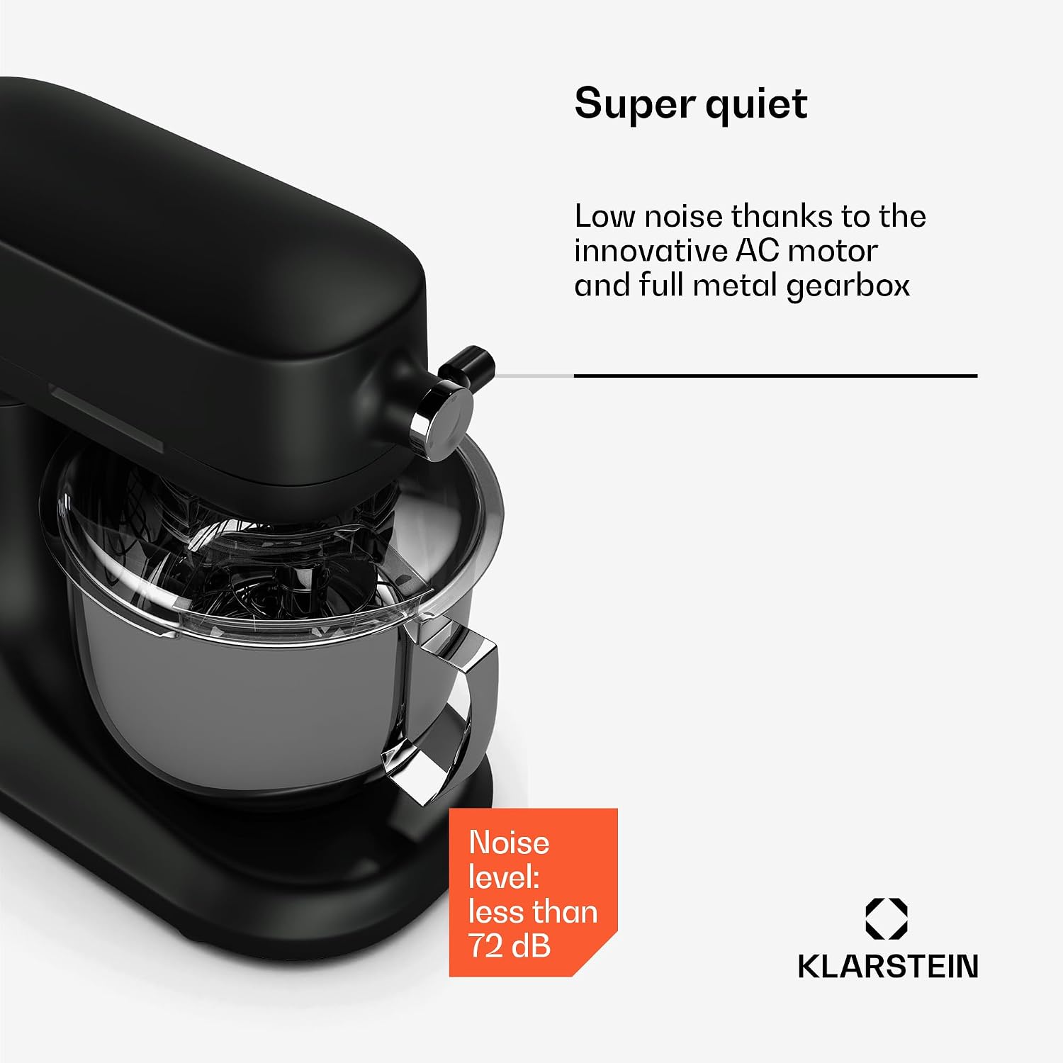 Thumbnail 2 de Klarstein Chiara Stand Mixer, 1,600 W, 5 L Bowl, 12 Speeds and LCD Touch Display