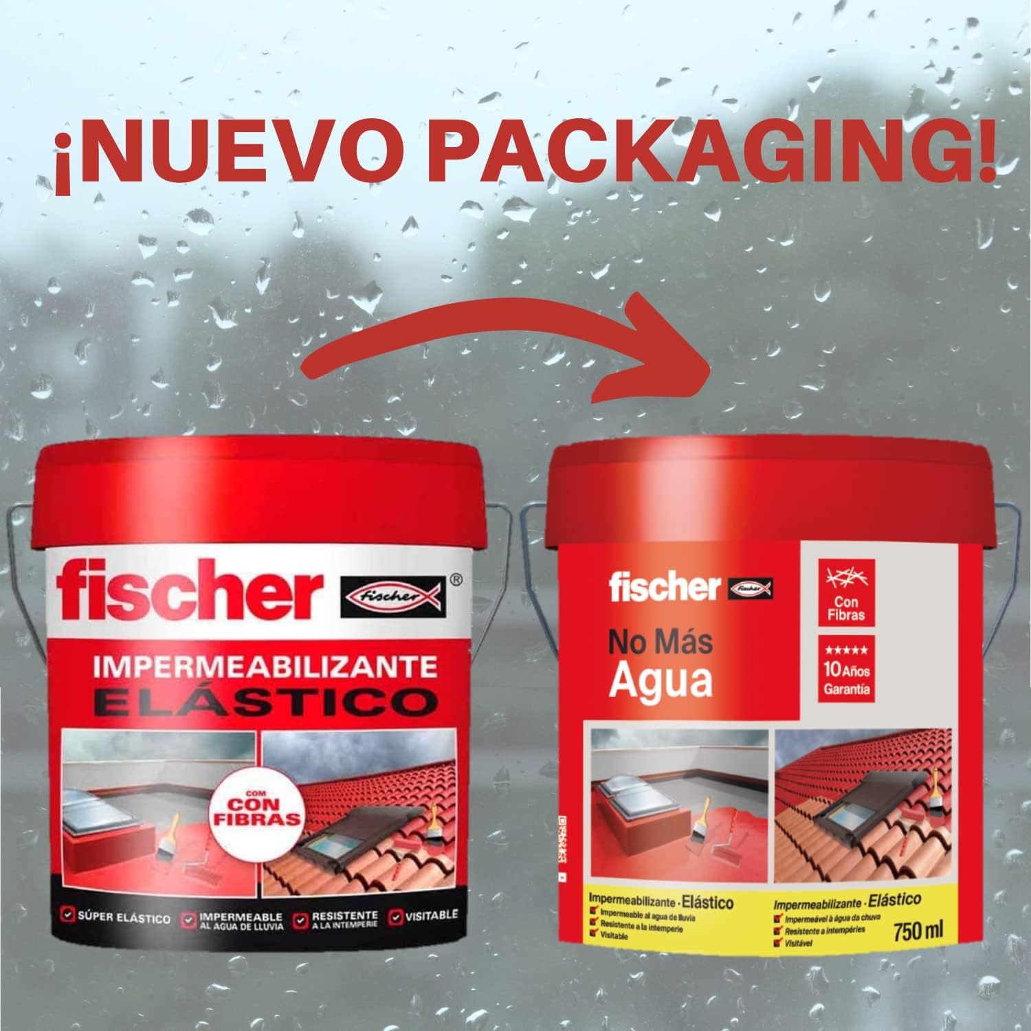 Detalle 2 de fischer - Pintura Impermeabilizante Resistente al Agua y Exteriores 🏠