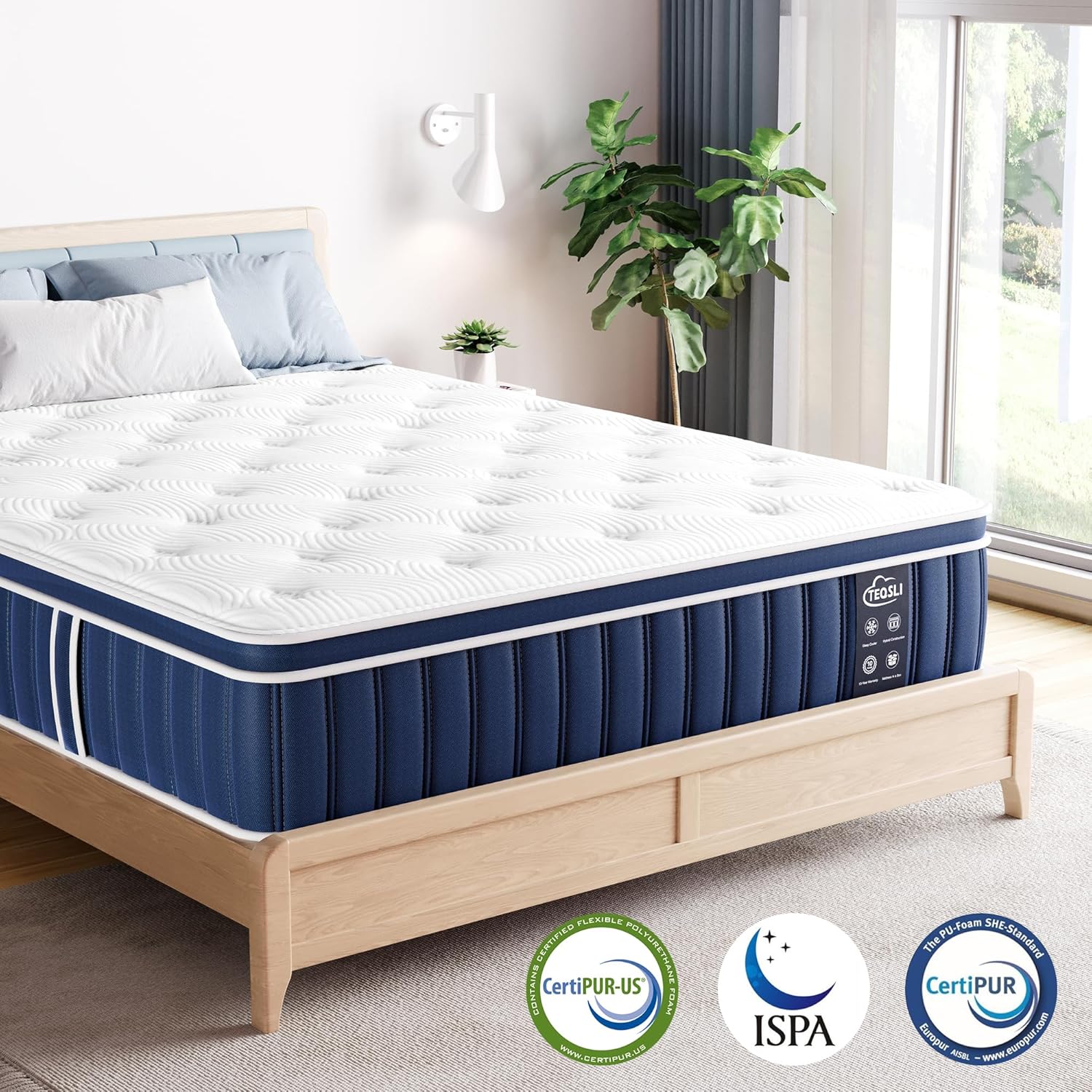 Thumbnail 3 de TeQsli 4FT6 Double mattress, 10.6 inch memory foam