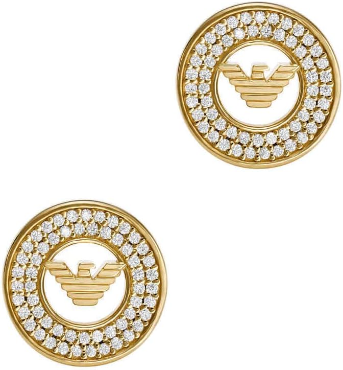 Detalle de Emporio Armani Damen Ohrstecker Goldton Sterling Silber – Post Closure