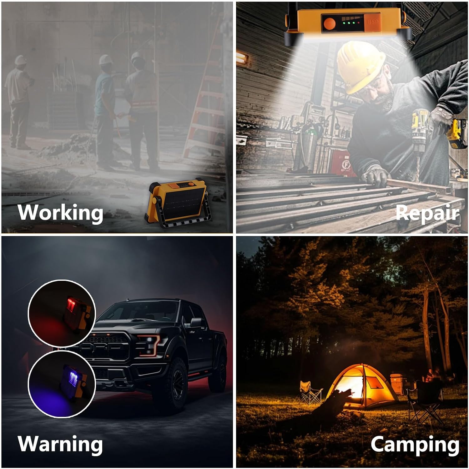 Thumbnail 6 de YXQUA LP-246145-1 120W Solar Work Light, 144 LEDs, 10,000 Lumens, IP65