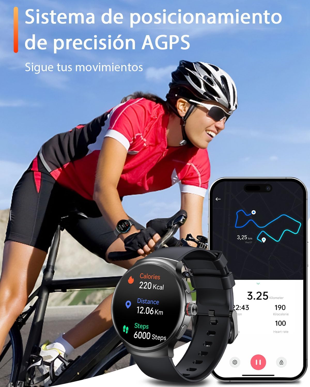 Detalle de OUKITEL Reloj Inteligente 1,43" AMOLED