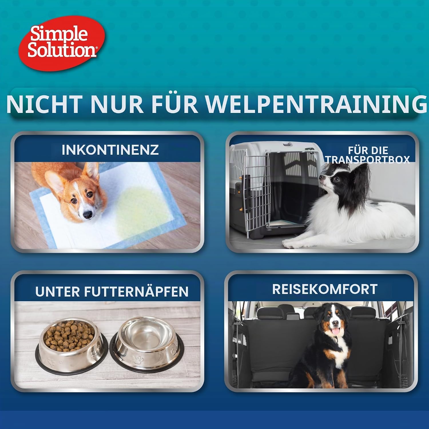 Detalle 2 de Simple Solution Absorbierende Premium Hunde- und Welpentrainingspads – 30er-Pack