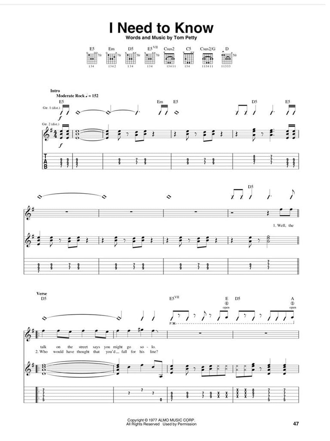 Thumbnail 6 de Tom Petty The Definitive Guitar Collection Guitar Songbook: 17 Classic Hits