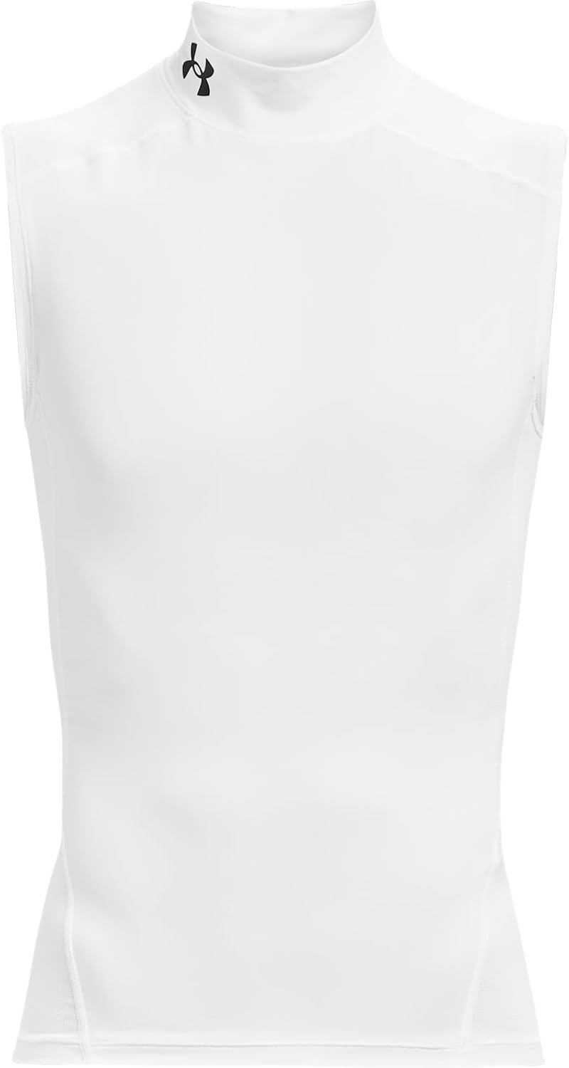 Detalle de Under Armour UA HG Armour Comp Mock sleeveless top (White/Black), size XL
