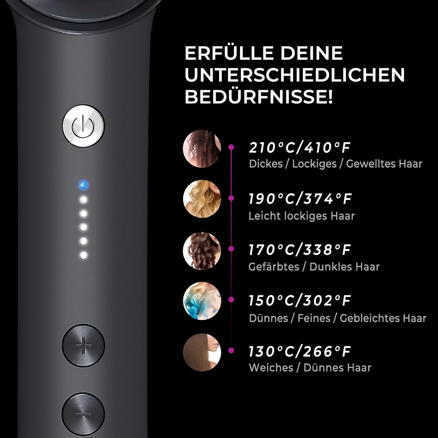 Detalle 1 de TYMO RING Glättbürste mit 5 Stufen