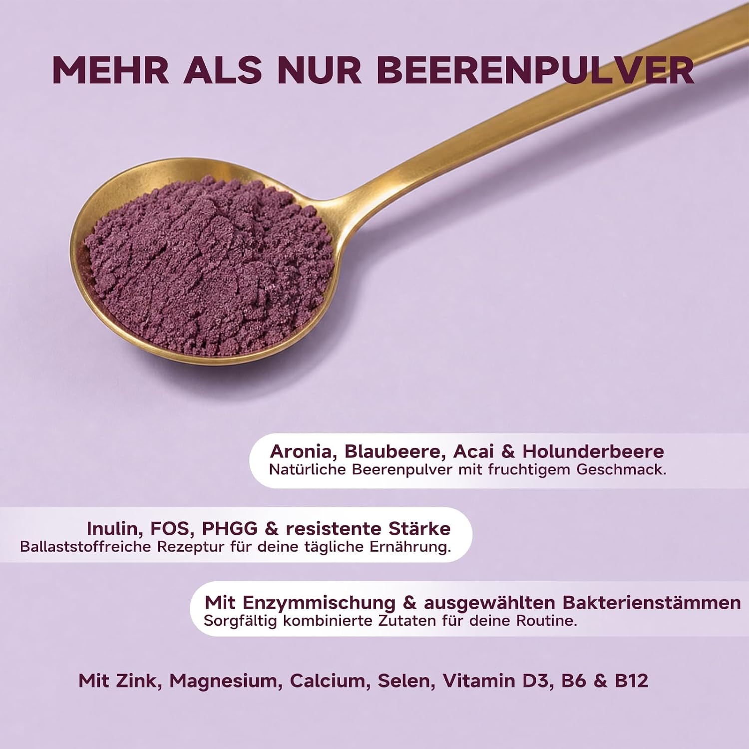 Thumbnail 3 de Lila Superfood Pulver 210 g – Lila Pflanzenpulver für Darmbalance, vegan & ballaststoffreich