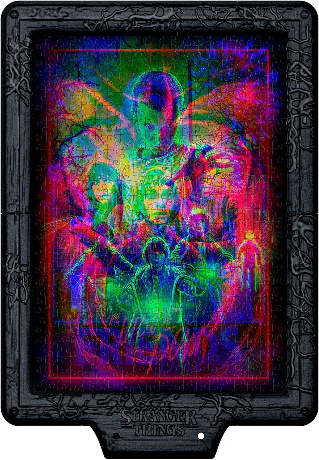 Thumbnail 1 de Clementoni Stranger Things Puzzle Cadre Lumineux « Le Monde à l’Envers » 520 pièces avec LED (Metamorphic Art Collection)