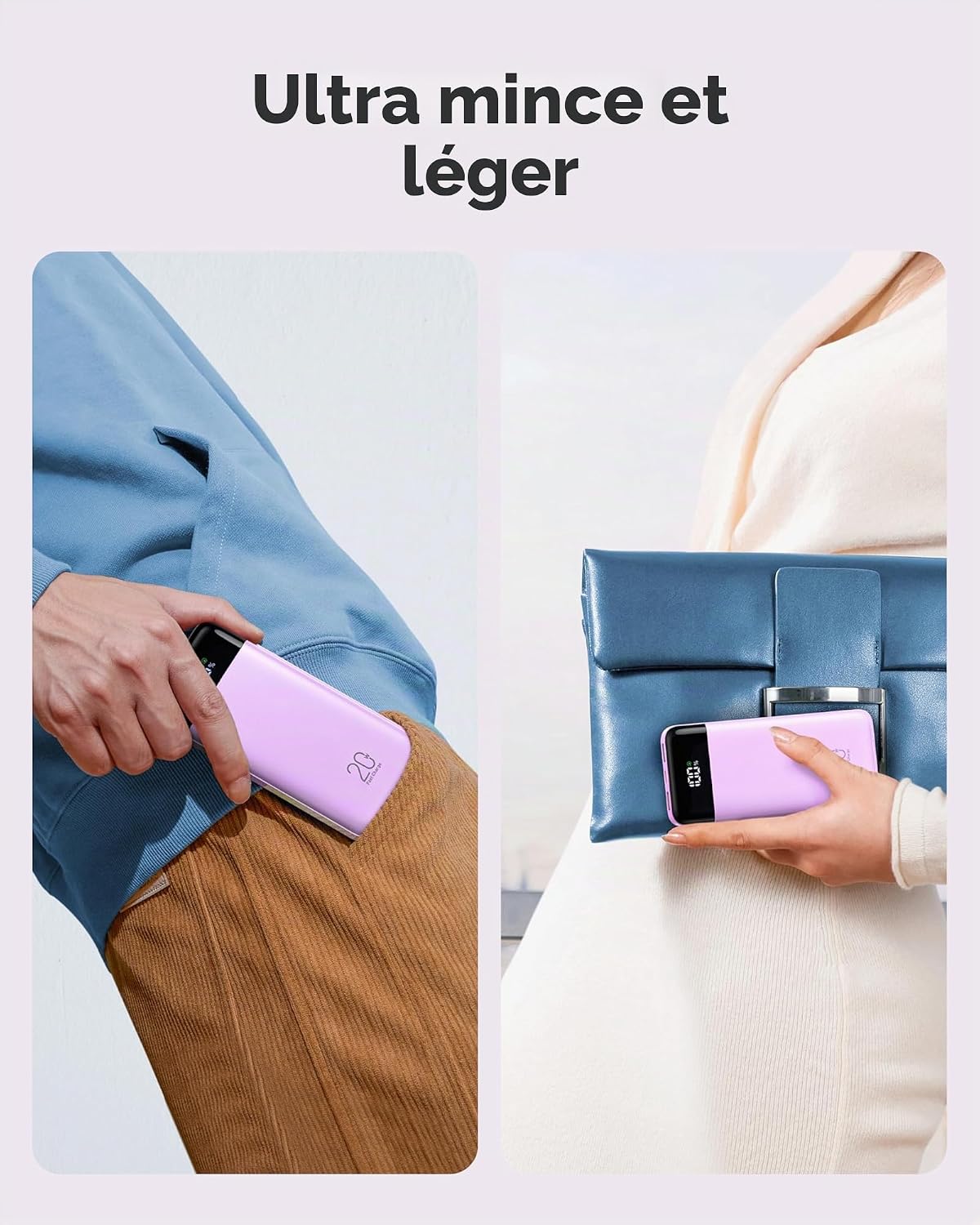 Thumbnail 4 de Charmast Batterie Externe 22,5W PD avec câbles intégrés — 20000mAh, 6 sorties