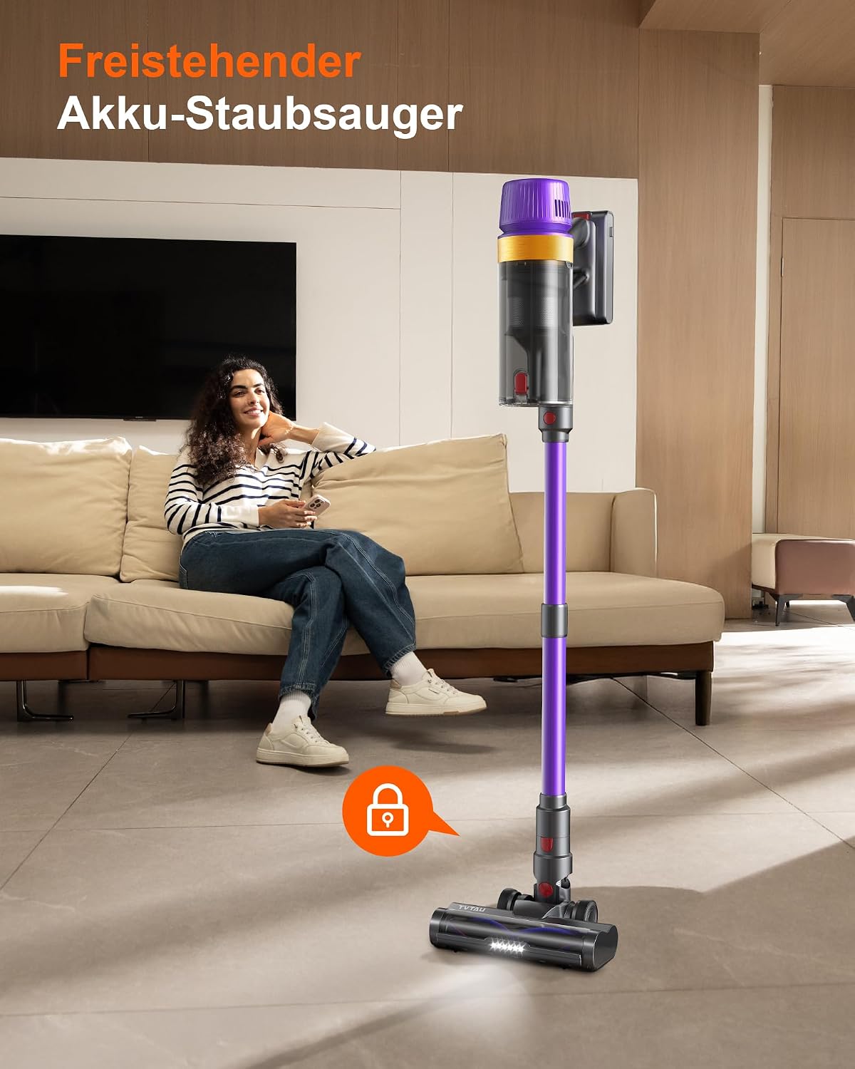 Thumbnail 4 de TVTAU Akku Staubsauger Kabellos Tierhaare