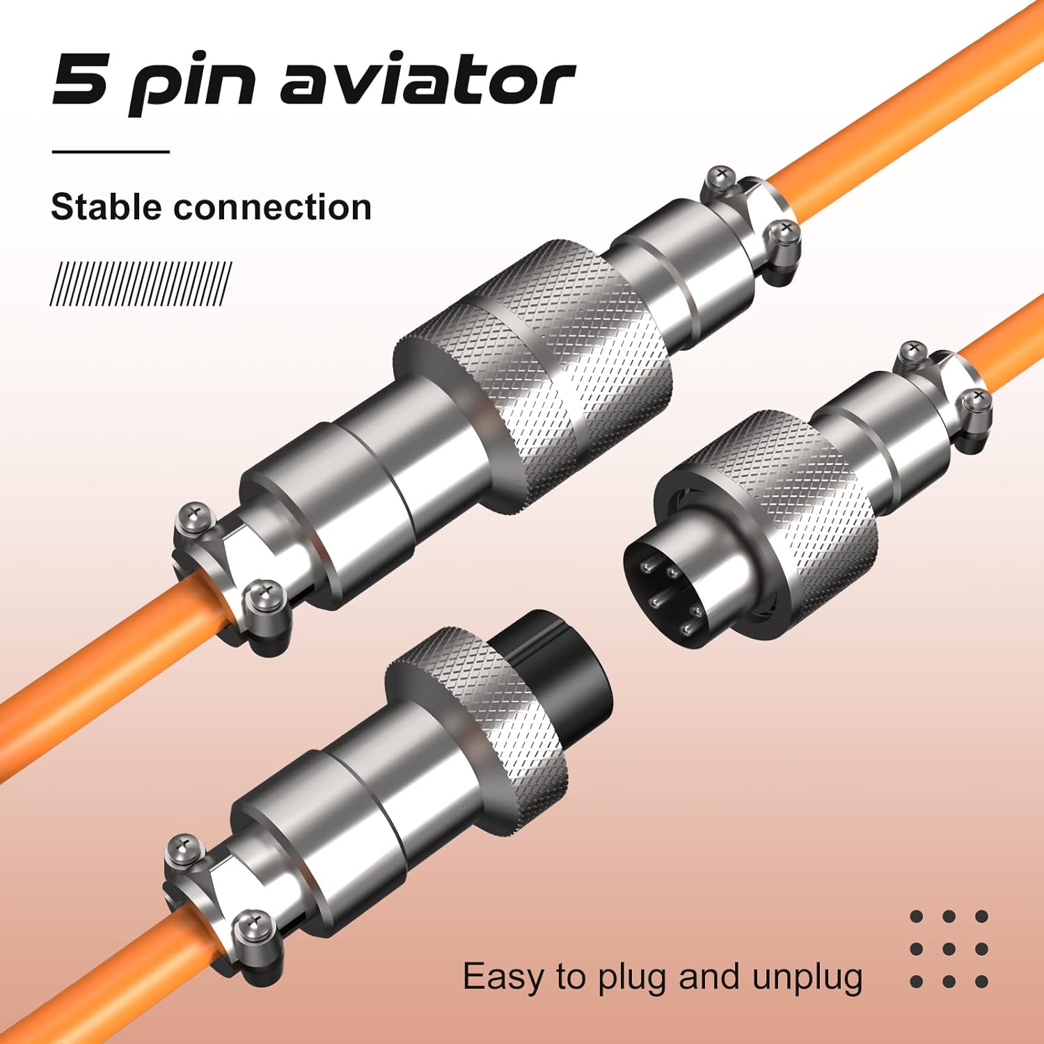 Thumbnail 4 de ZIYOU LANG 2 in 1 Custom Coiled USB C to A and C Cable with Detachable Extendable Double Sleeve Spiral Cable — Orange
