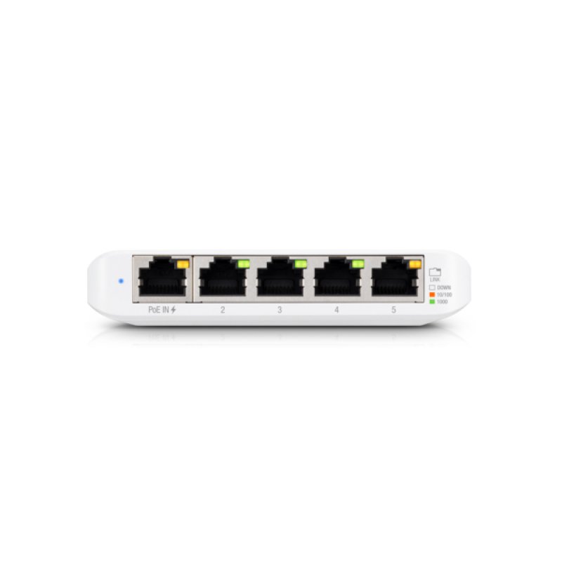Detalle 2 de Ubiquiti USW-Flex-Mini: Switch gestionado de 5 puertos Gigabit con PoE (1 puerto PoE)