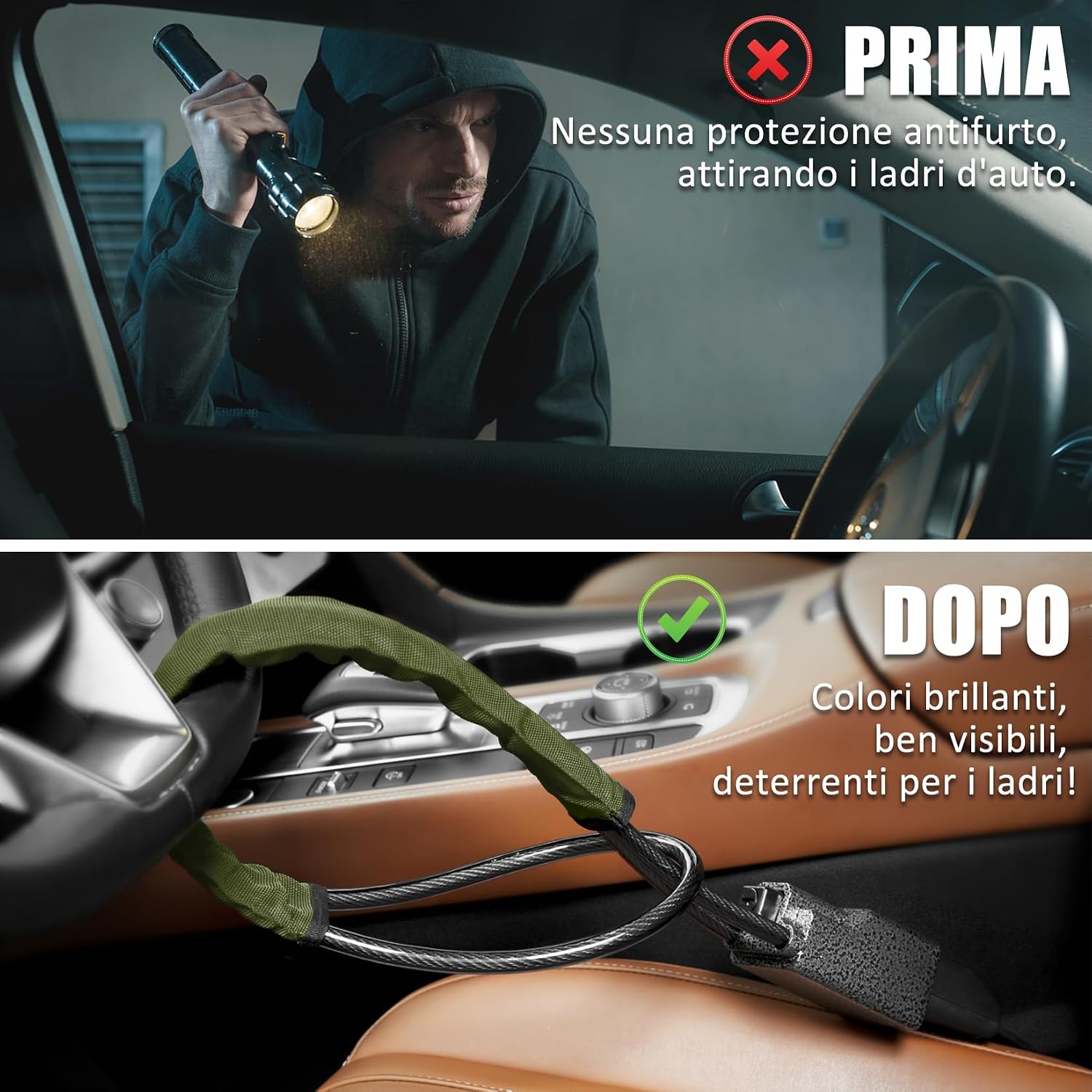 Detalle de Tevlaphee Blocca Sterzo 3 Chiavi