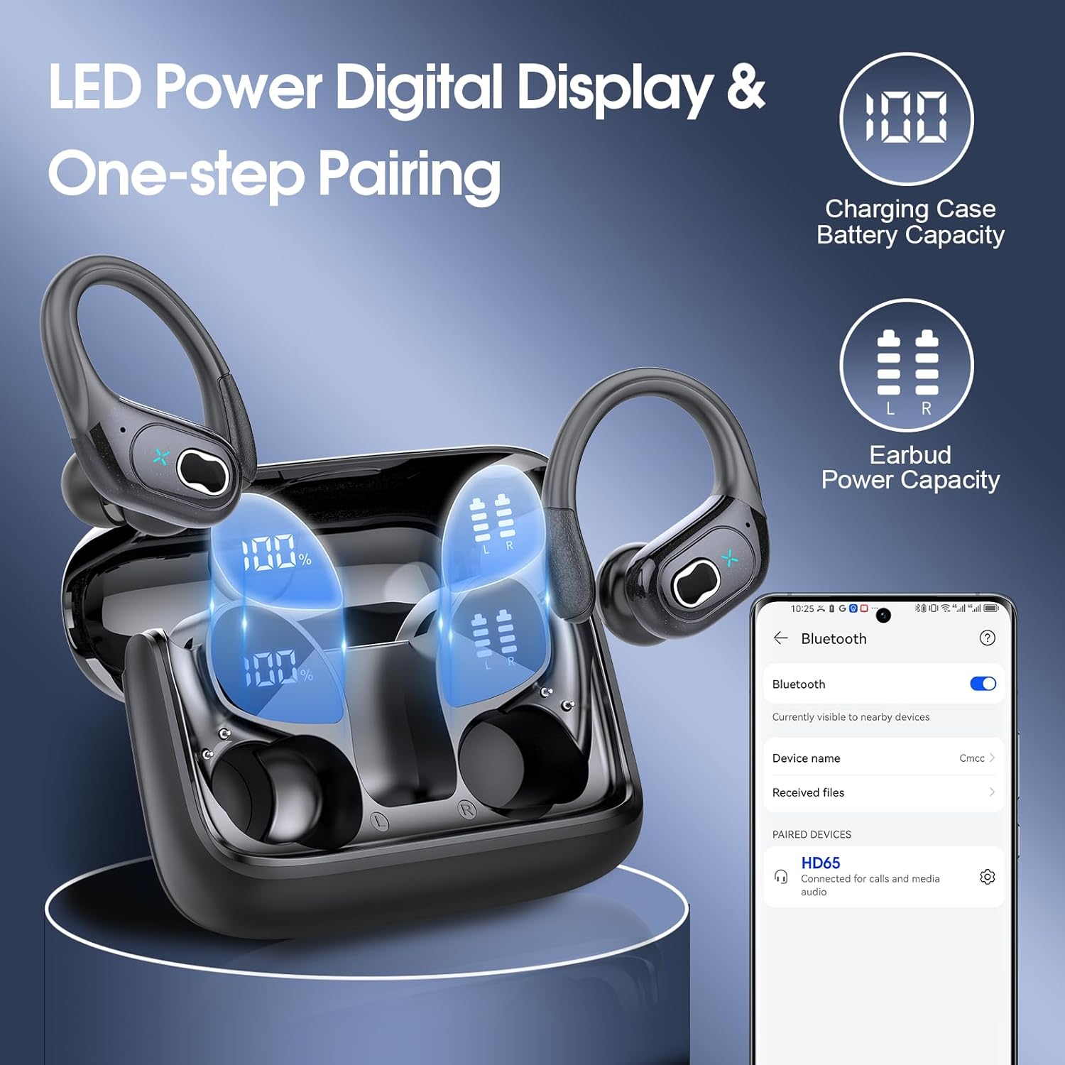 Thumbnail 5 de Wireless Earbuds 75 hrs Bluetooth 5.4