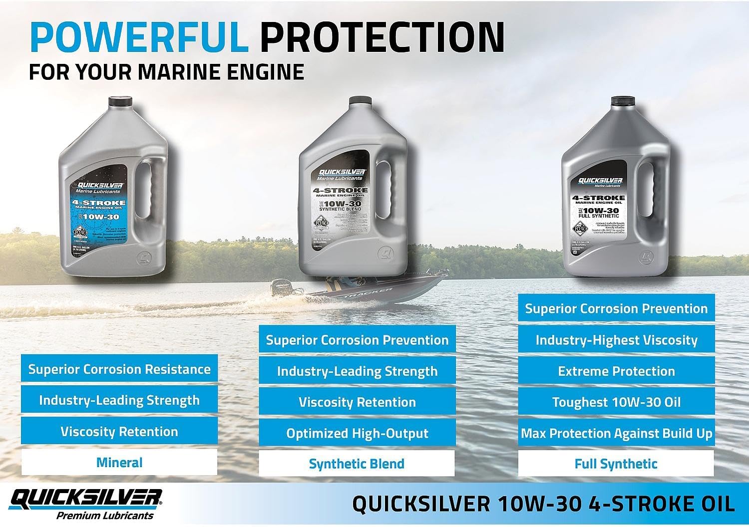 Thumbnail 2 de Quicksilver 10W-30 Marine Engine Oil (4-Stroke) — 8M0078617