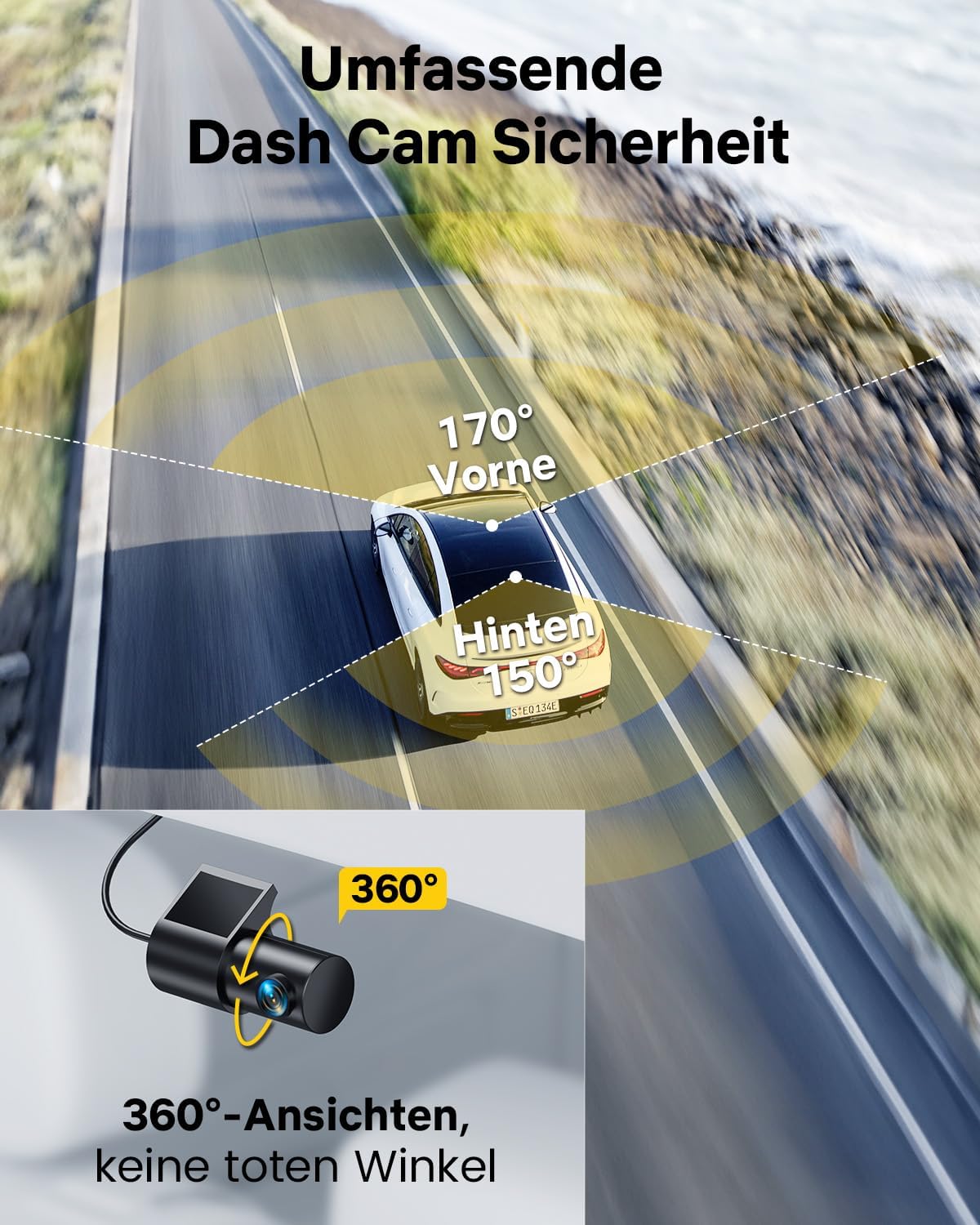Detalle 2 de GKU Dashcam 4K Front Rück 3,18" Touchscreen