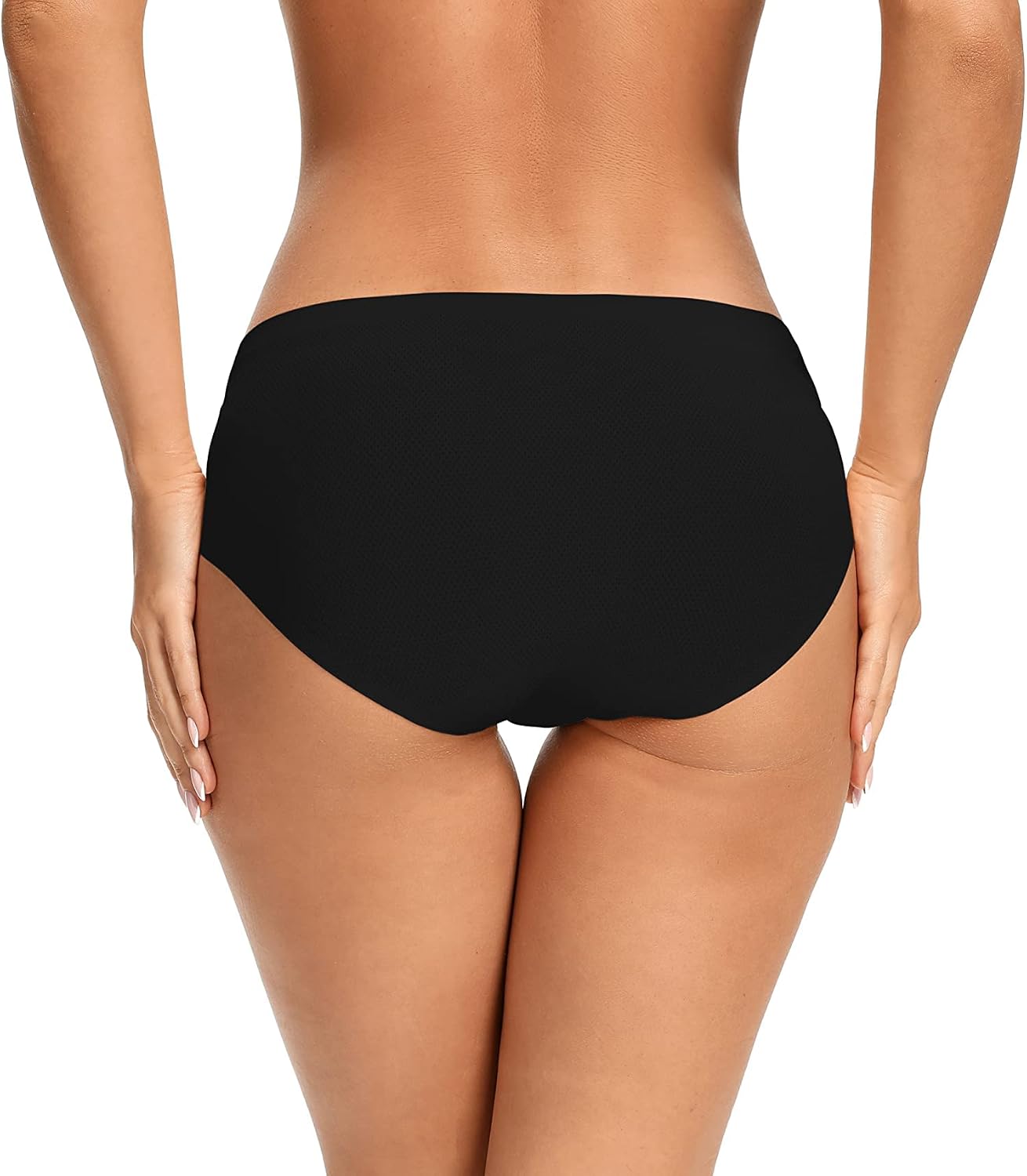 Detalle 2 de VOENXE Seamless Hipster Knickers for Women, 5-Pack Microfibre No-VPL Briefs