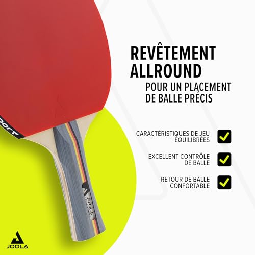 Detalle de JOOLA TEAM SCHOOL: Set de tennis de table – 4 raquettes et 8 balles avec sacoche