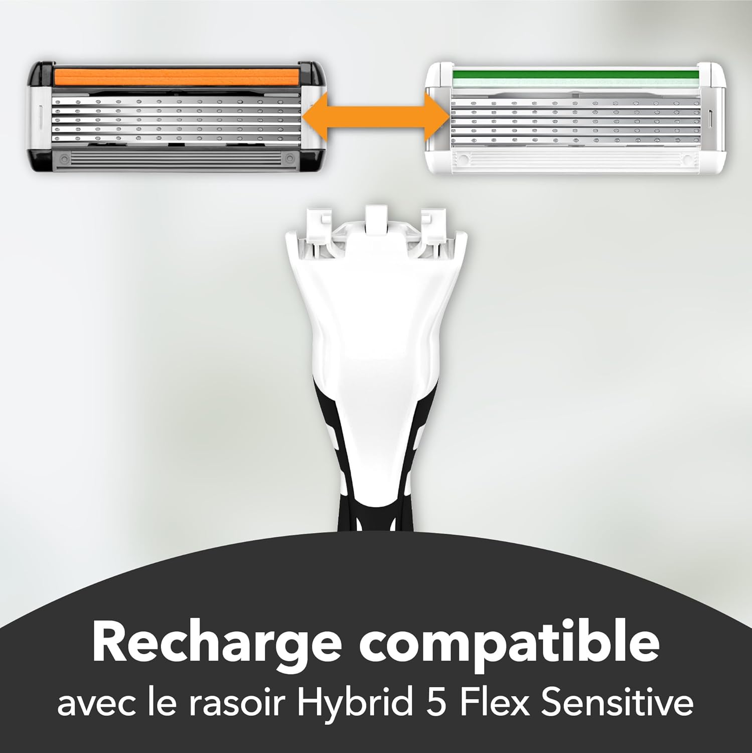 Thumbnail 6 de BIC Hybrid 5 Flex Rasoir Rechargeable pour Homme – Manche et 3 Recharges Nano-Tech Titane