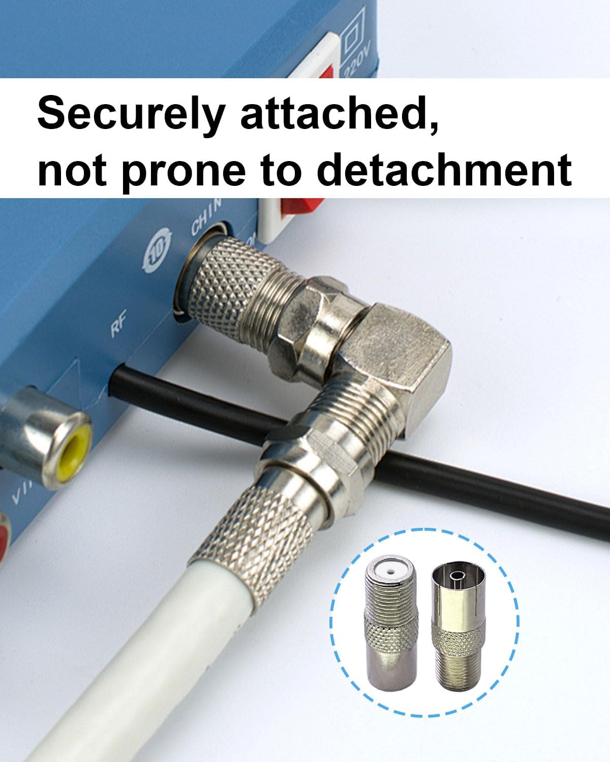 Thumbnail 3 de SEYUGOPTI 2Pcs F to TV Adapter (F female to TV PAL male/female) for coax, satellite and digital TV setups