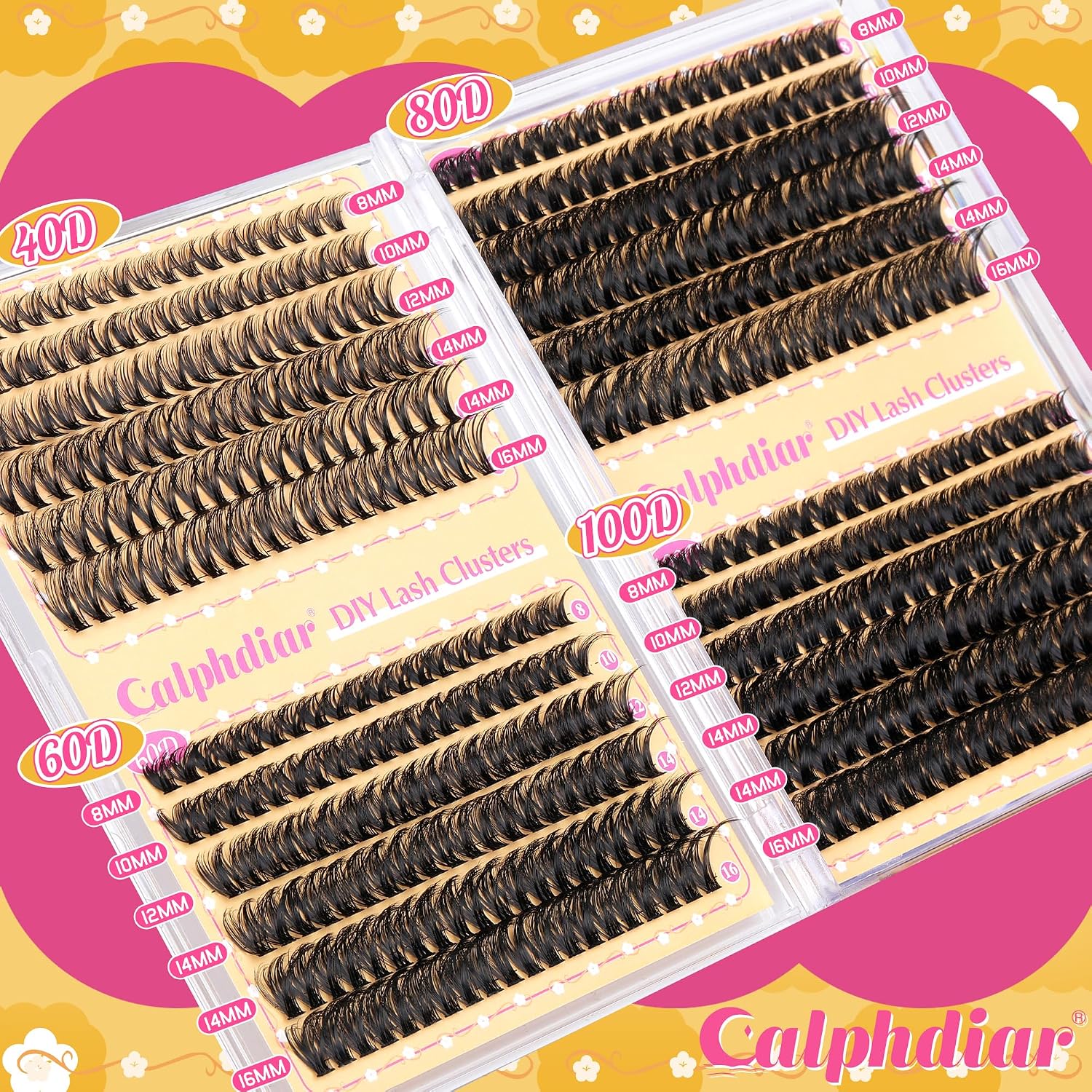 Detalle 2 de Calphdiar Eyelash Clusters 474 PCS 💄