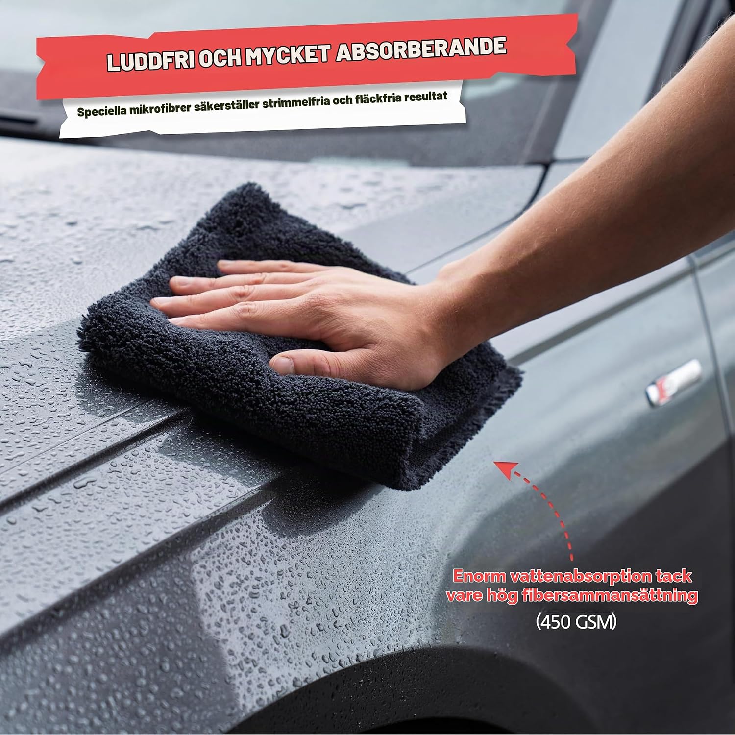 Thumbnail 2 de SPRINGER ZX1500 mikrofiberdukar, 2-pack, 40 × 40 cm, 450 GSM