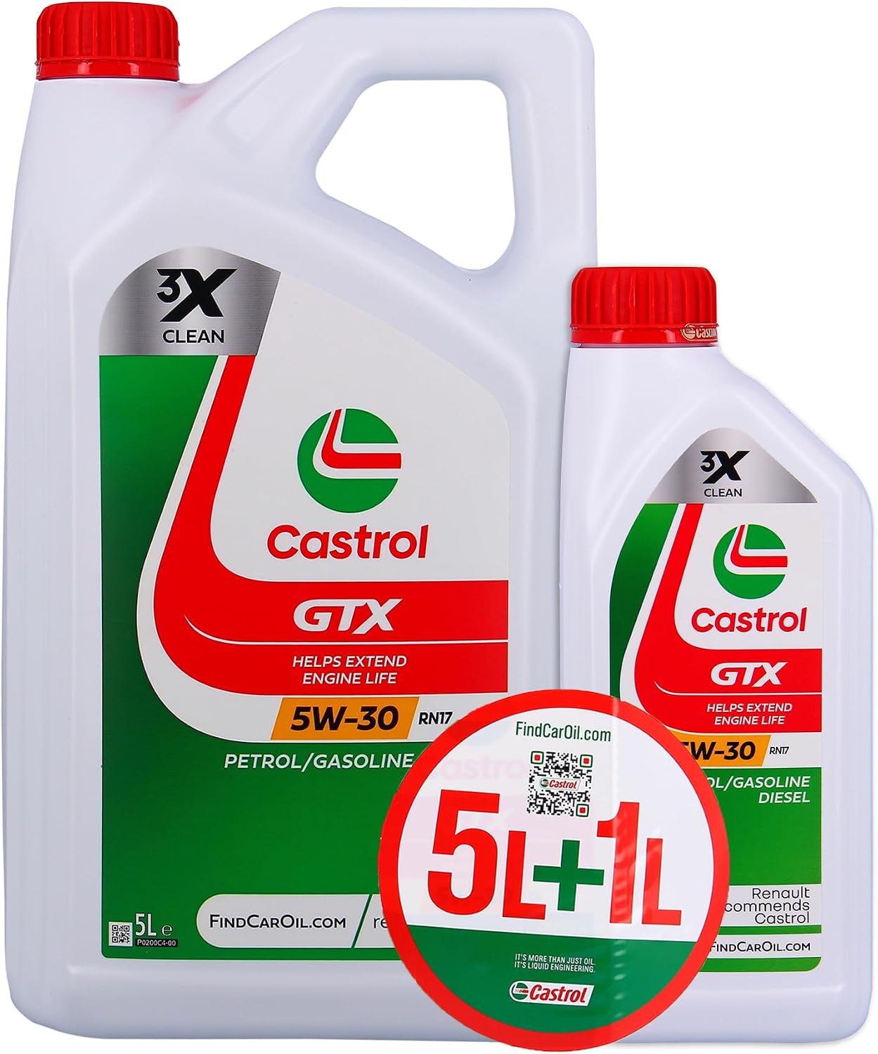 Detalle de Castrol GTX 5W-30 RN17 5L 🛢