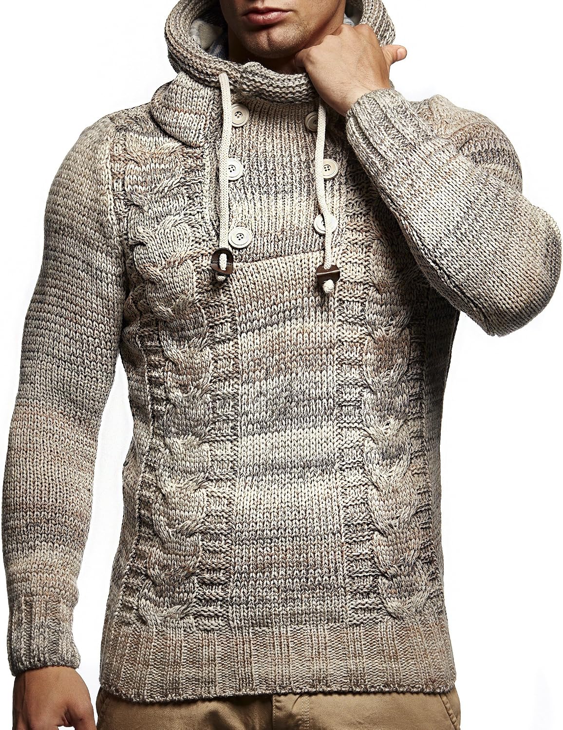 Detalle de Leif Nelson Pull Tricoté Cardigan Homme