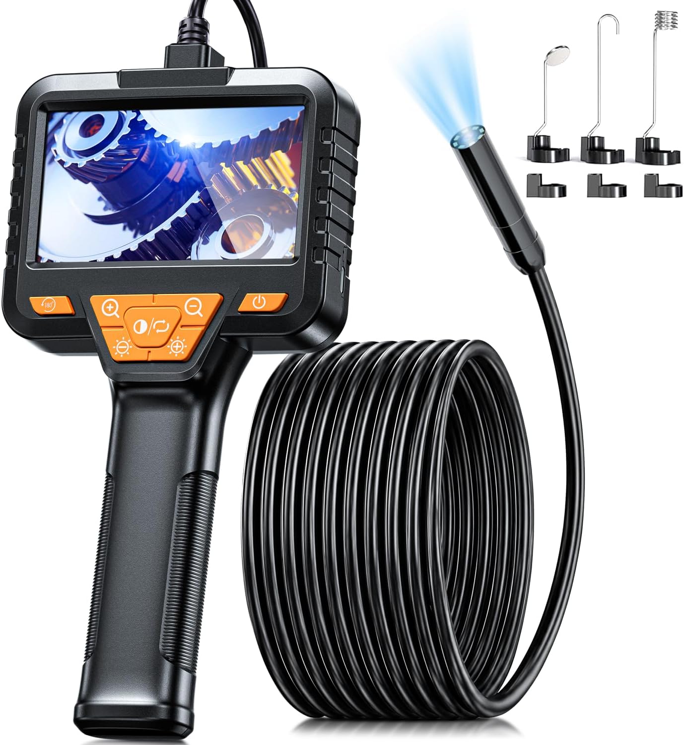 Detalle de Endoscopio Industriale SKYBASIC: Telecamera di ispezione 10 m con schermo IPS 4,3'' e LED regolabili