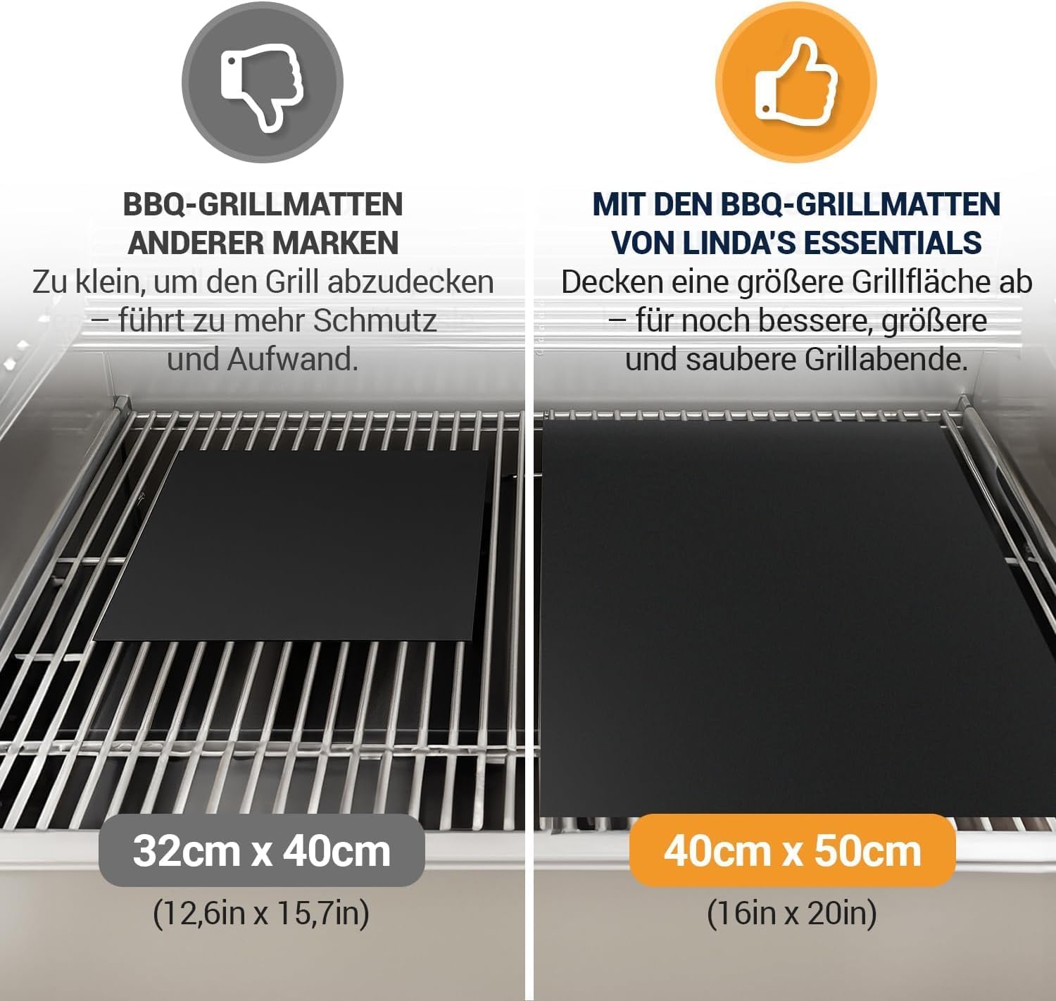 Thumbnail 1 de Extra große Grillmatte 50 x 40 cm im 5er Pack
