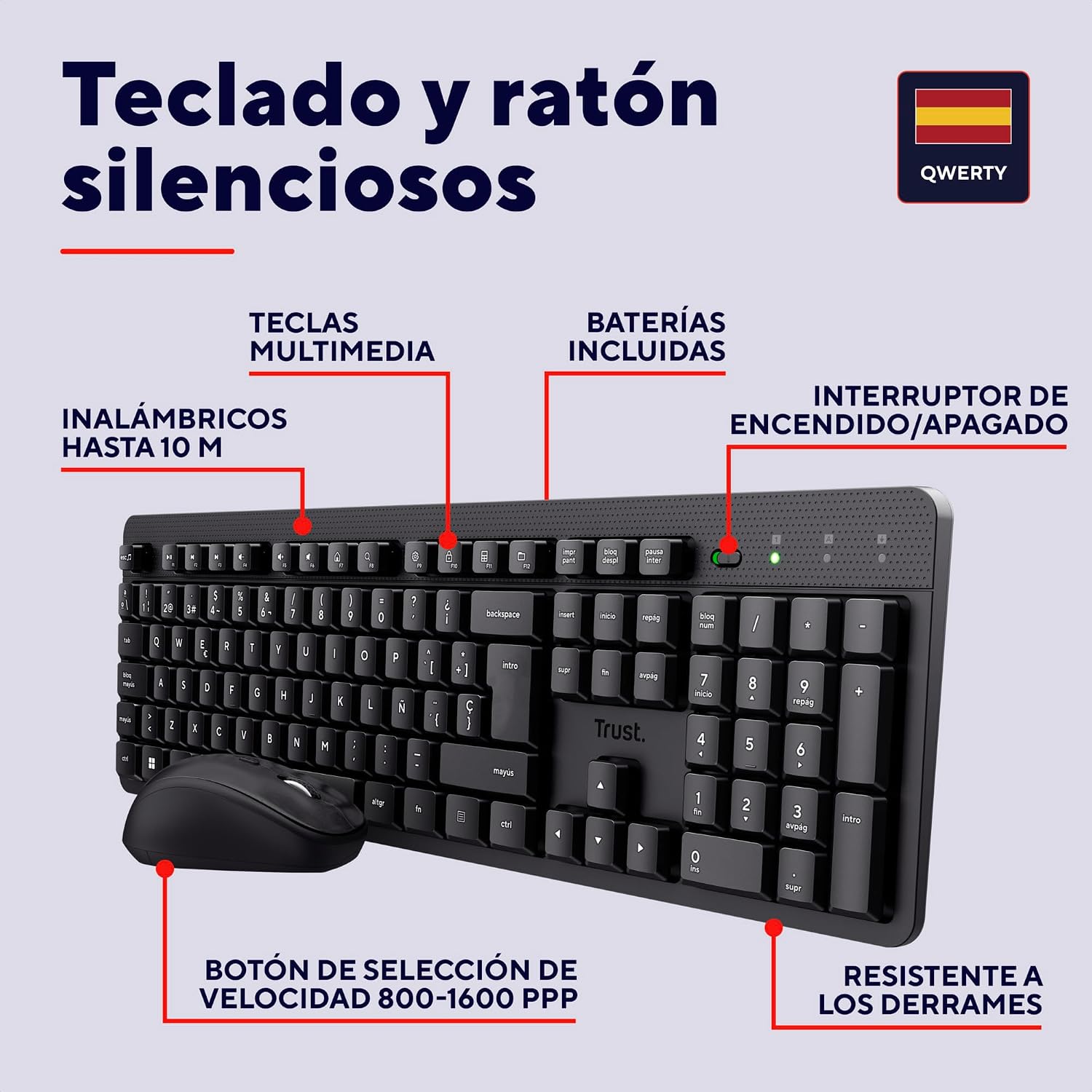 Thumbnail 2 de Trust Ymo II Pack Teclado y Ratón