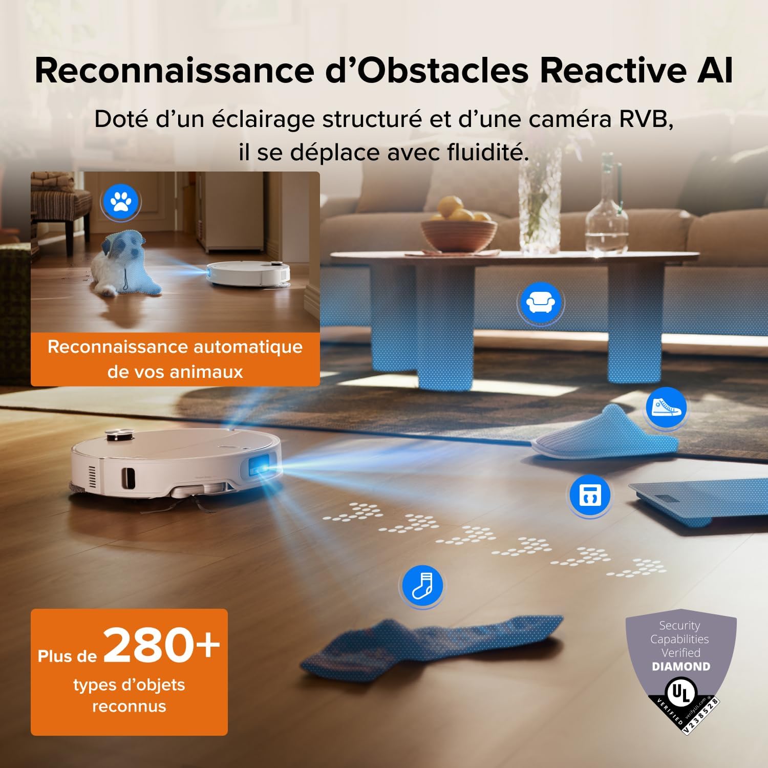 Detalle 1 de roborock Qrevo Edge 2 robotstofzuiger met station, dweilfunctie en 25.000 Pa