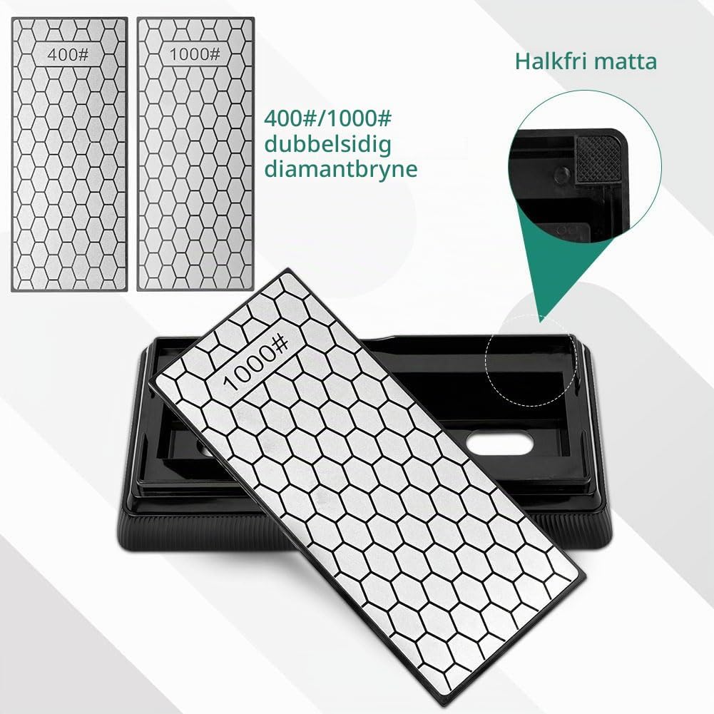 Detalle de Aolso dubbelsidig diamantslipsten 400/1000 med halkfri bas