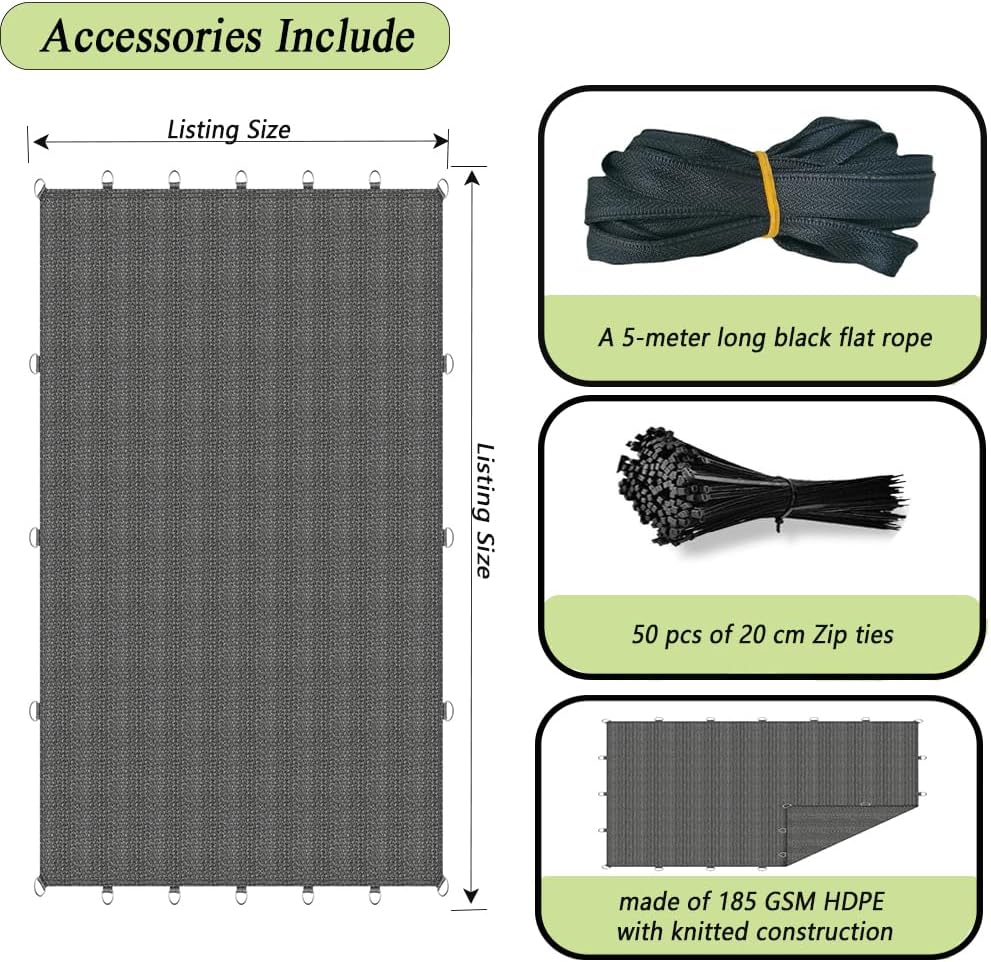 Detalle de Junflying Shade Cloth 6x20 FT