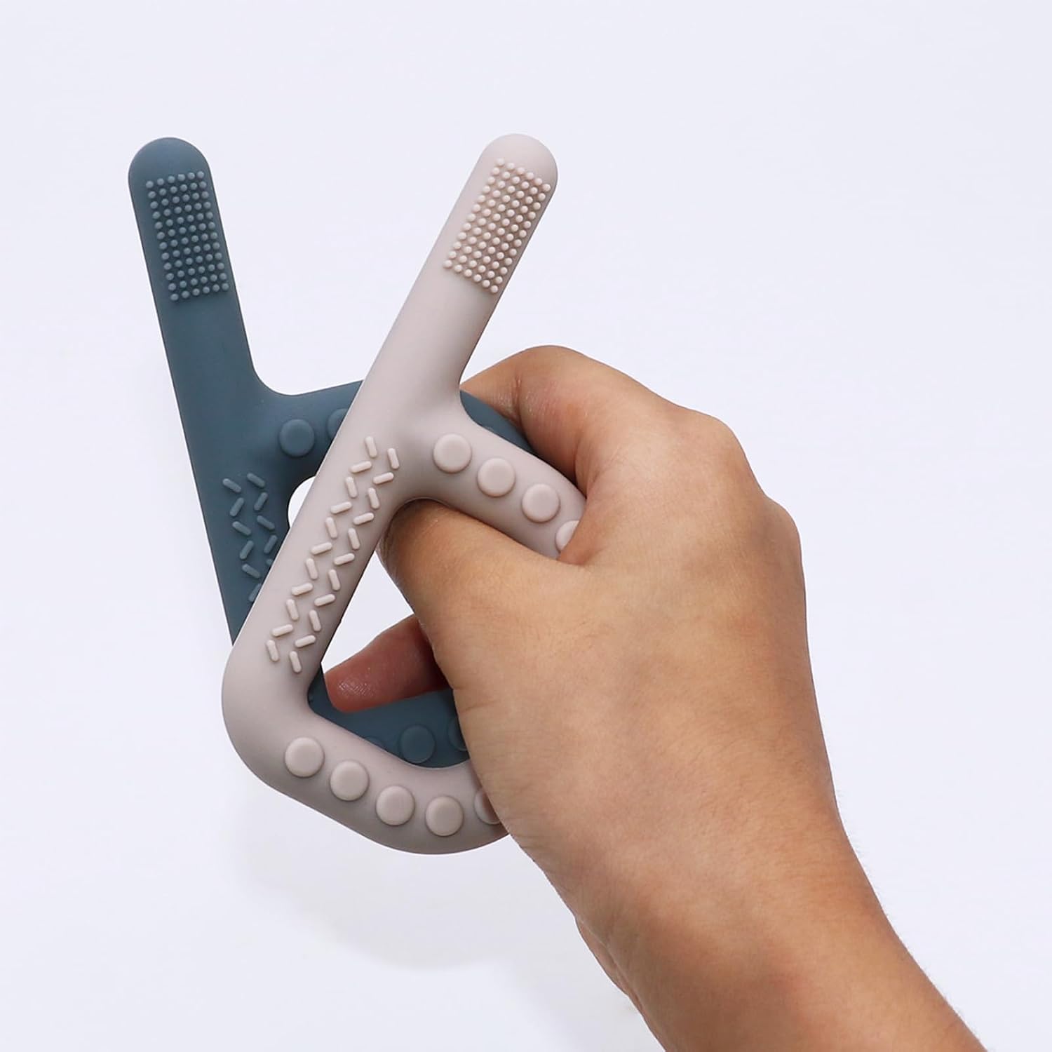 Thumbnail 6 de Flyaway P-Shape Silicone Baby Teethers, 4-Pack with Textured Surfaces