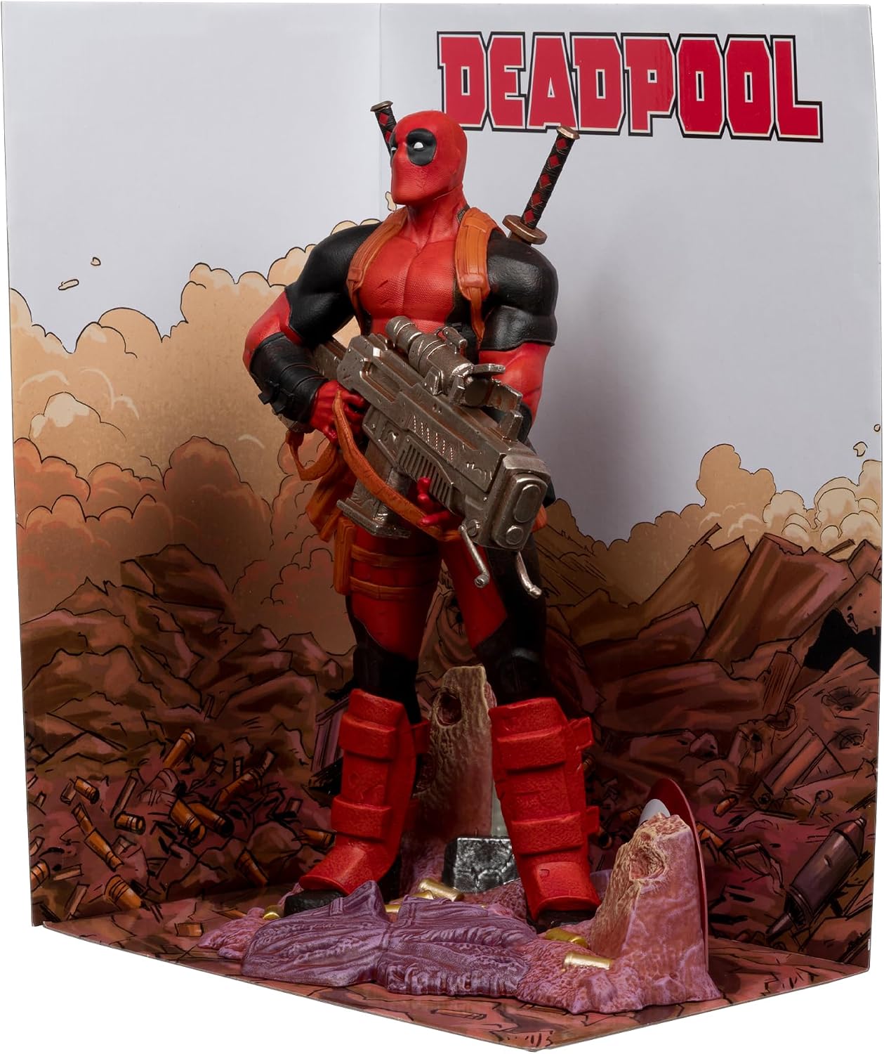 Detalle de McFarlane Toys Deadpool – figurka kolekcjonerska 1:6 ze sceną i komiksem #1