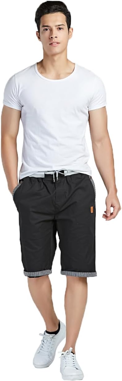 Thumbnail 4 de HCSS Short Homme en coton casual – Bermudas Slim Fit à taille élastiquée