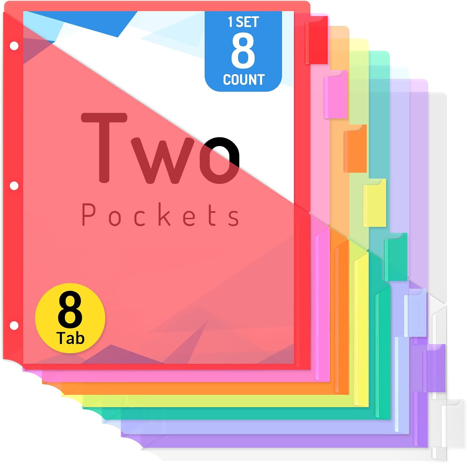 Detalle de Forvencer Binder Dividers, 8 Tabs