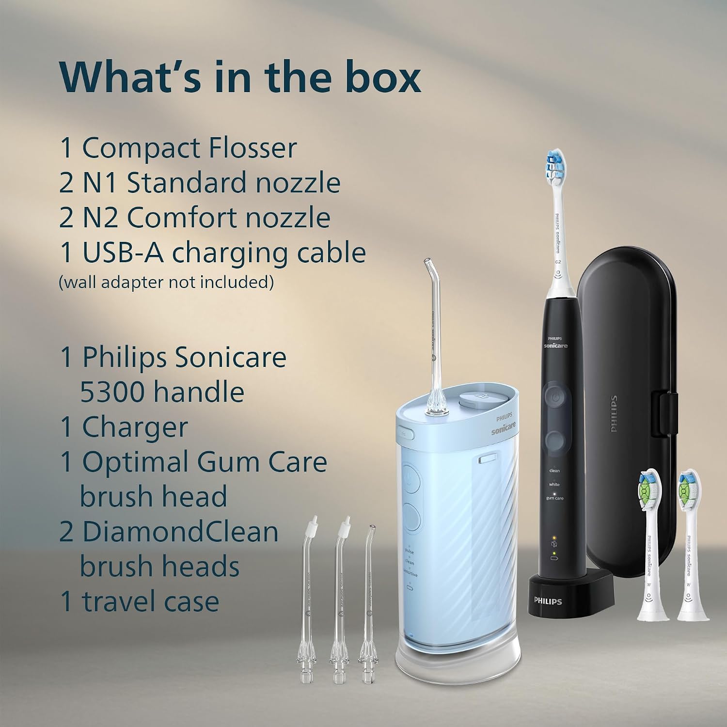 Detalle 2 de Philips Sonicare Compact Flosser 1000 200ml 💧