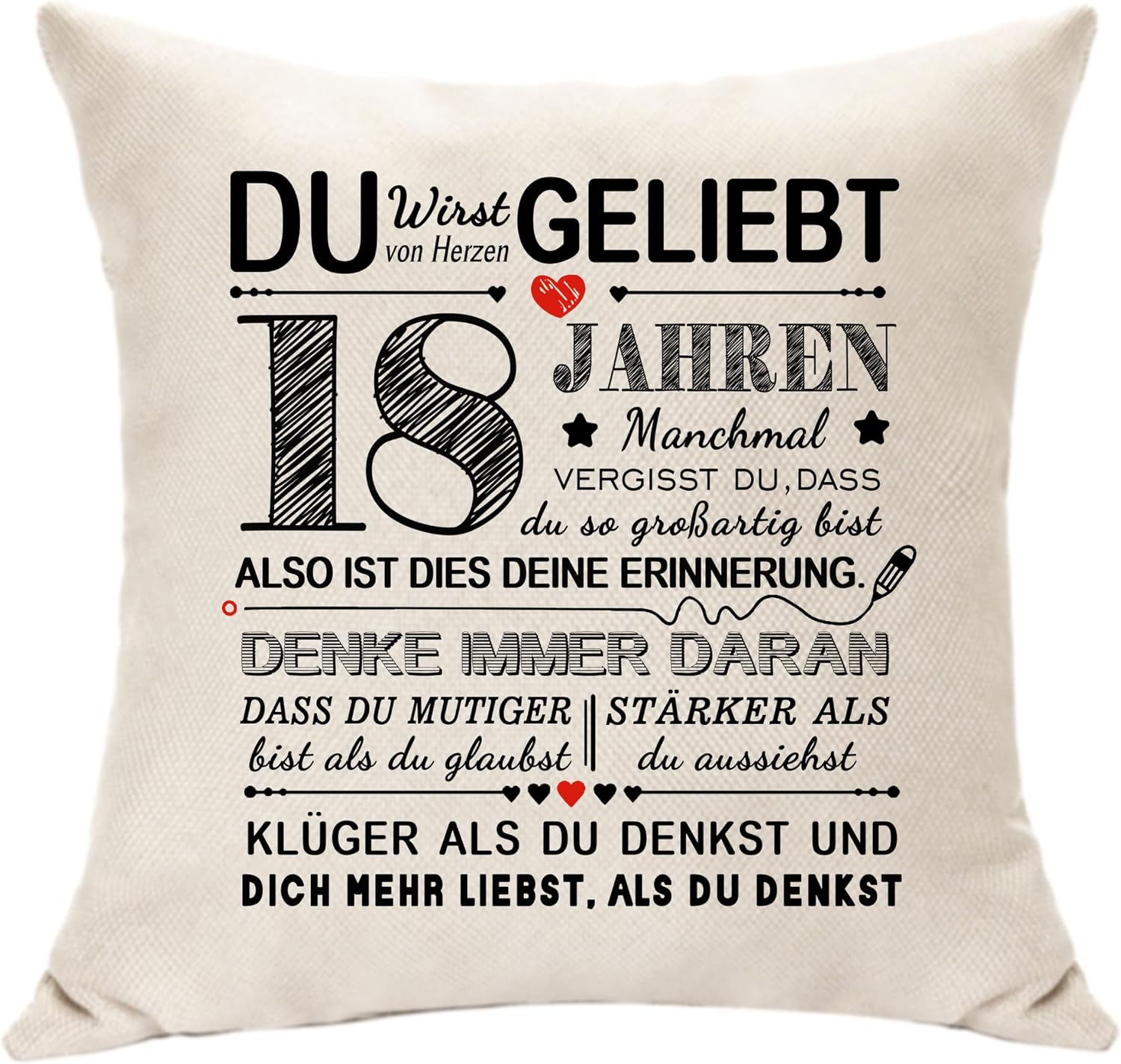 Detalle 2 de 35. Geburtstag Geschenkidee: Kissenbezug als Erinnerungsdeko – Für Frauen & Männer