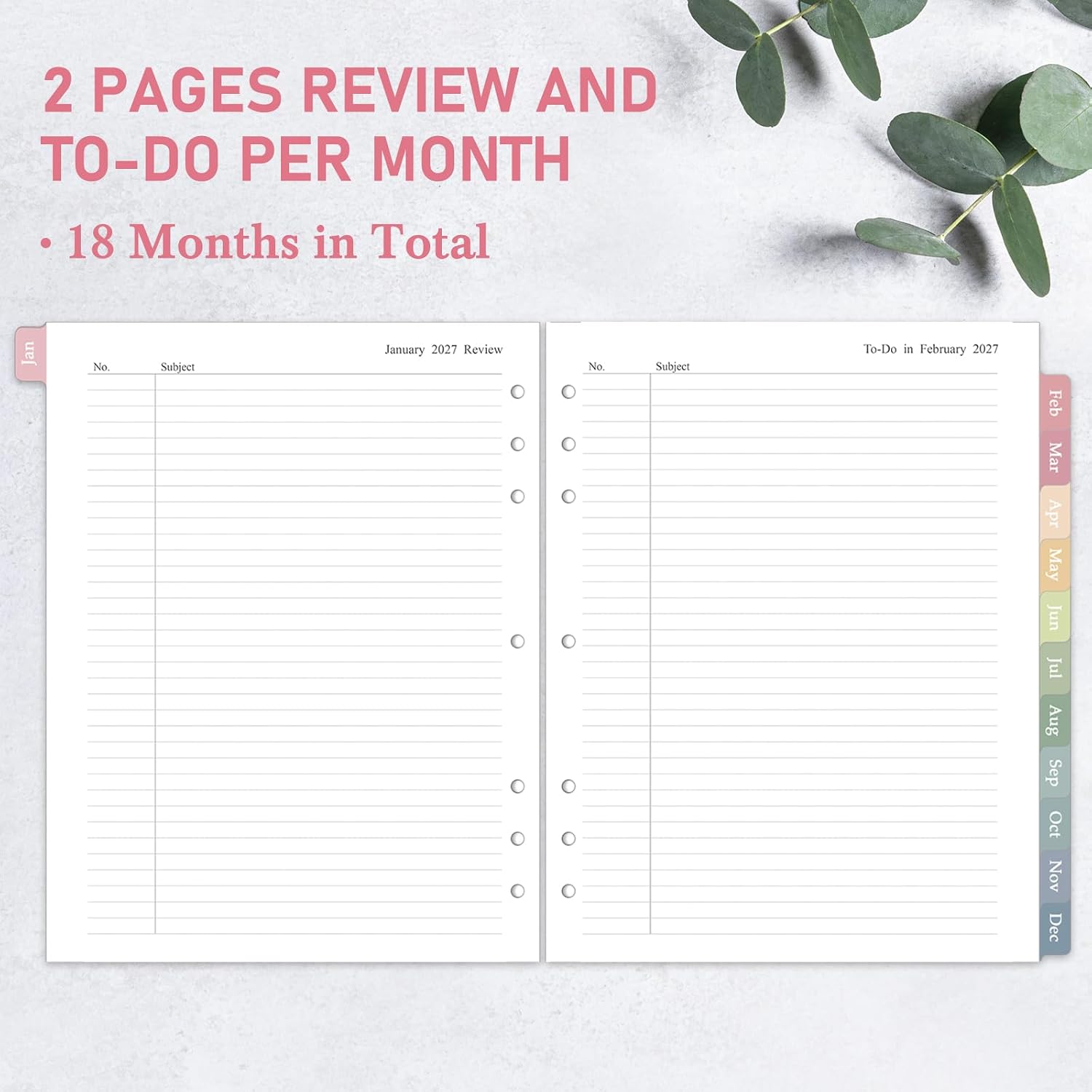 Detalle de Monthly Planner Refill, 8.5 x 11-Inch