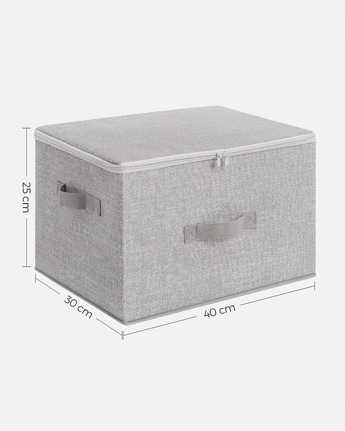 Detalle 1 de SONGMICS RZB003W01 opbergboxen, set van 3, opvouwbaar en lichtgrijs